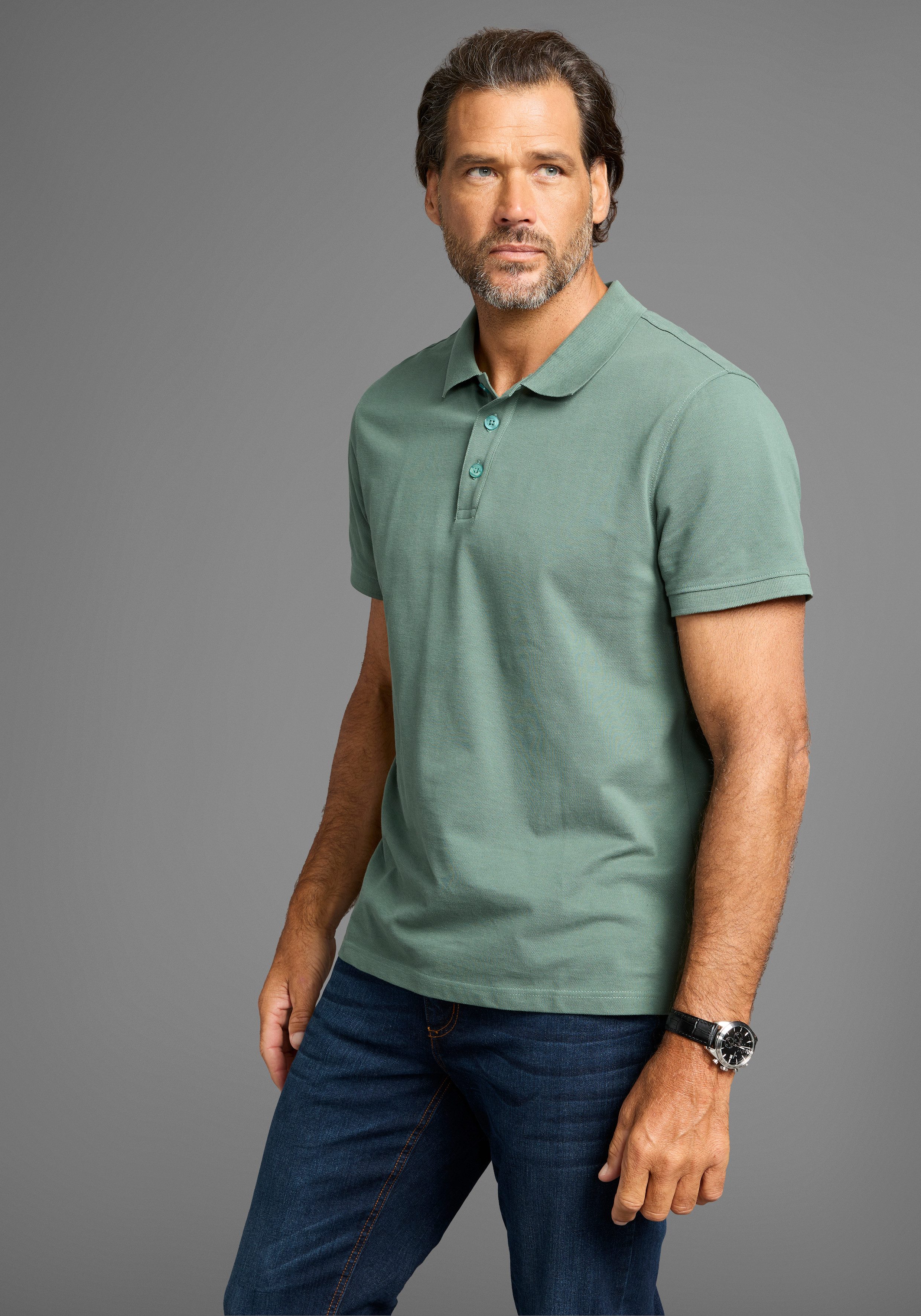 Man's World Poloshirt in geweldige kleurencombinaties (2 stuks)