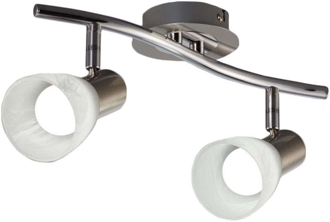 B.K.Licht LED plafondspot LED plafondlamp, woonkamer, draaibaar, metaal, glas, incl. 5W 470lm