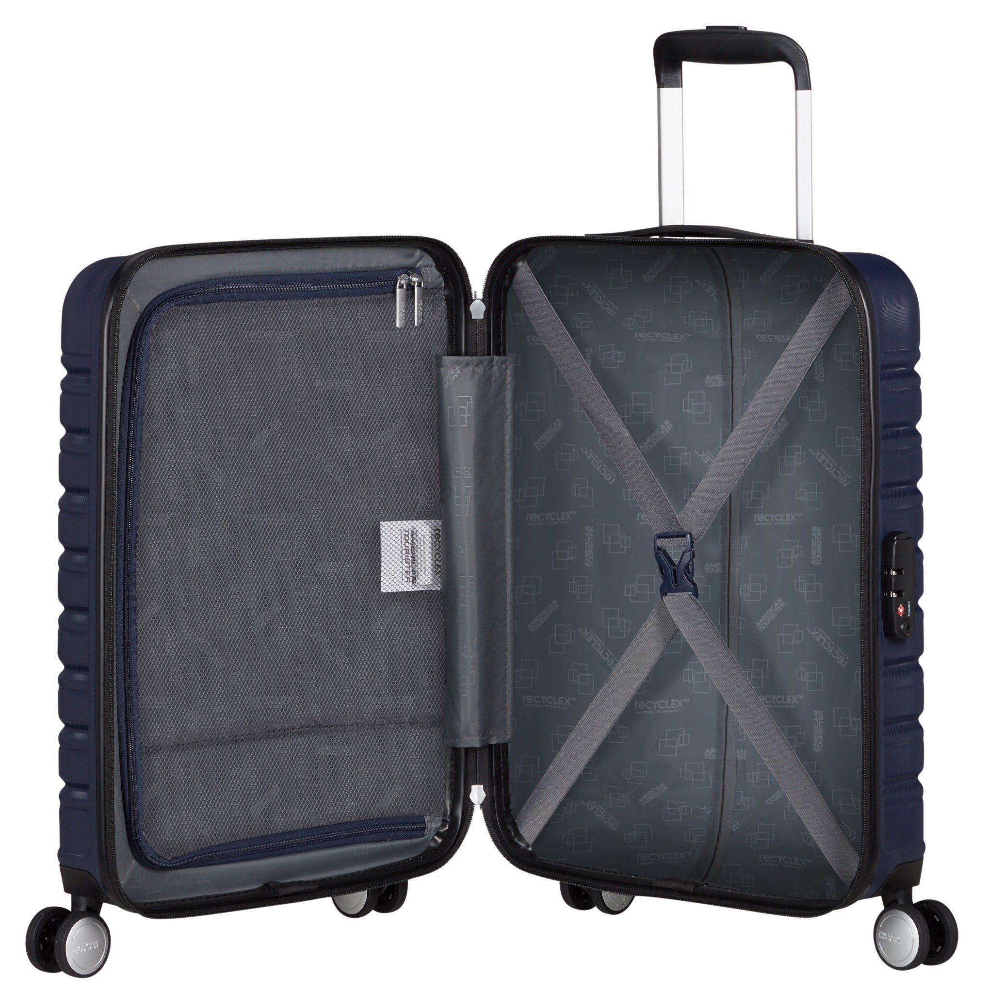 American Tourister Hardshell-trolley FLASHLINE 55 Handbagage-koffer reiskoffer met TSA-cijferslot
