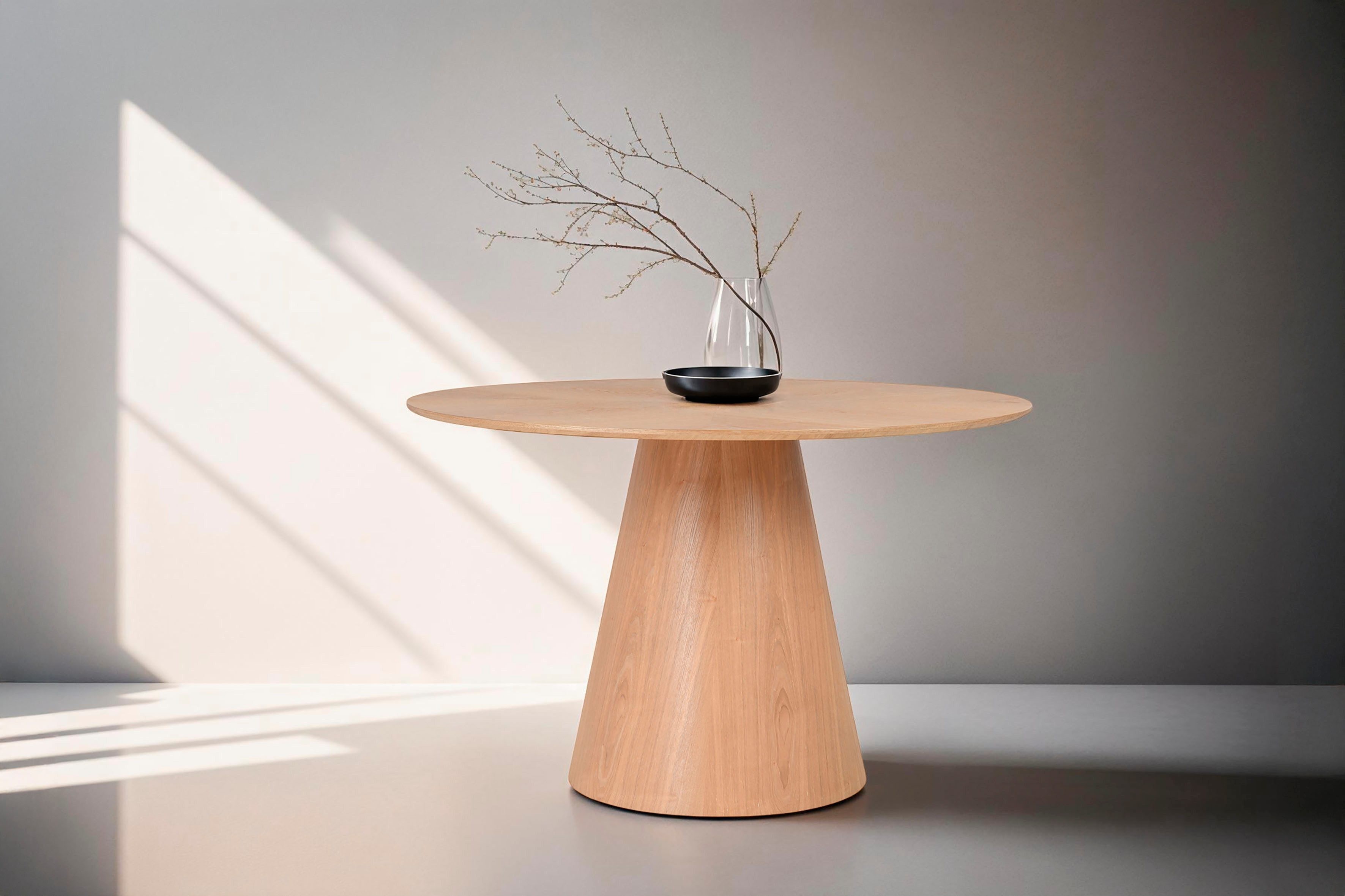 byLIVING Eettafel Rond met echt houtfineer eiken natuur, rond, diameter 120 cm