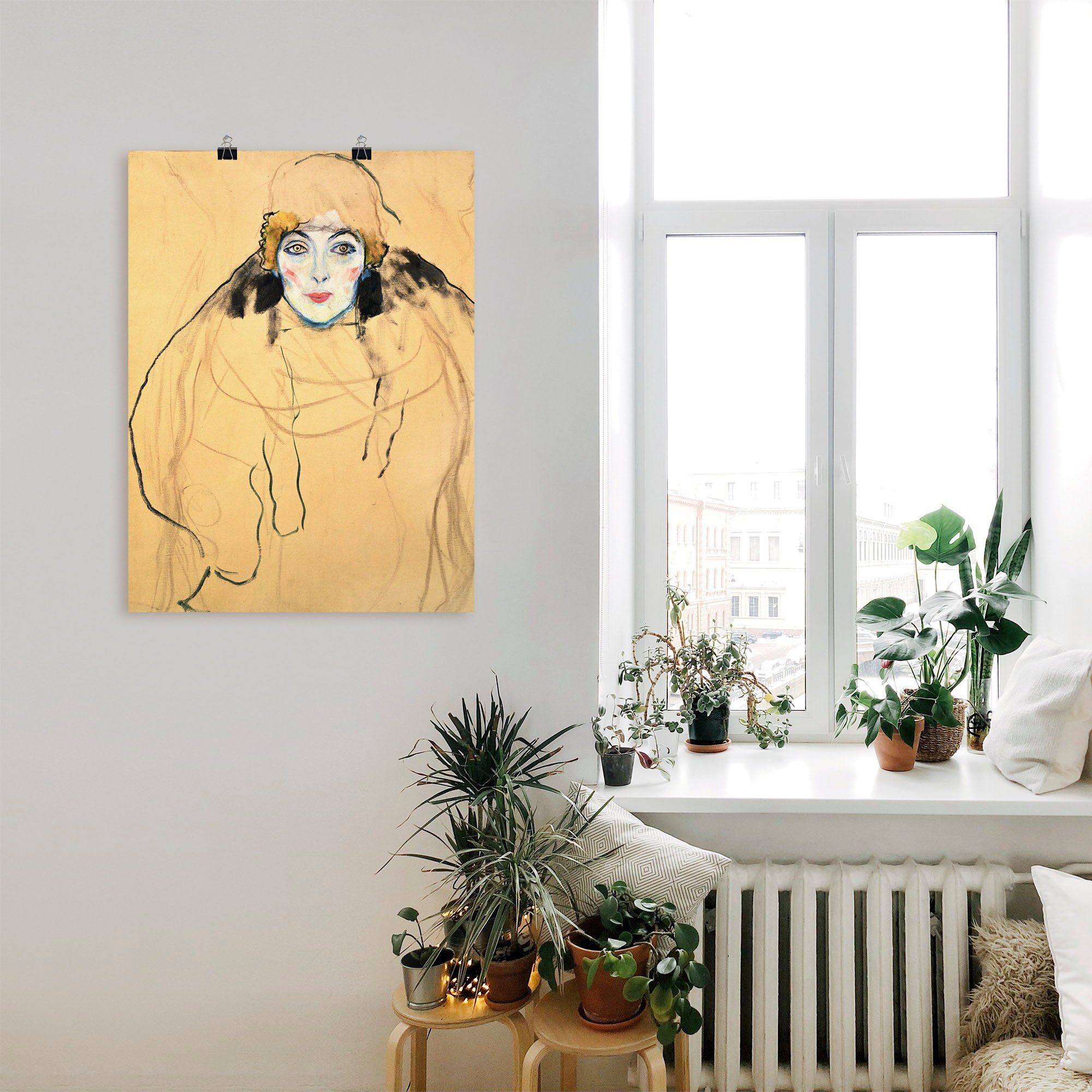 Artland Artprint Damesafbeelding en face (vrouwenhoofd) als artprint op linnen, muursticker of poster in verschillende maten