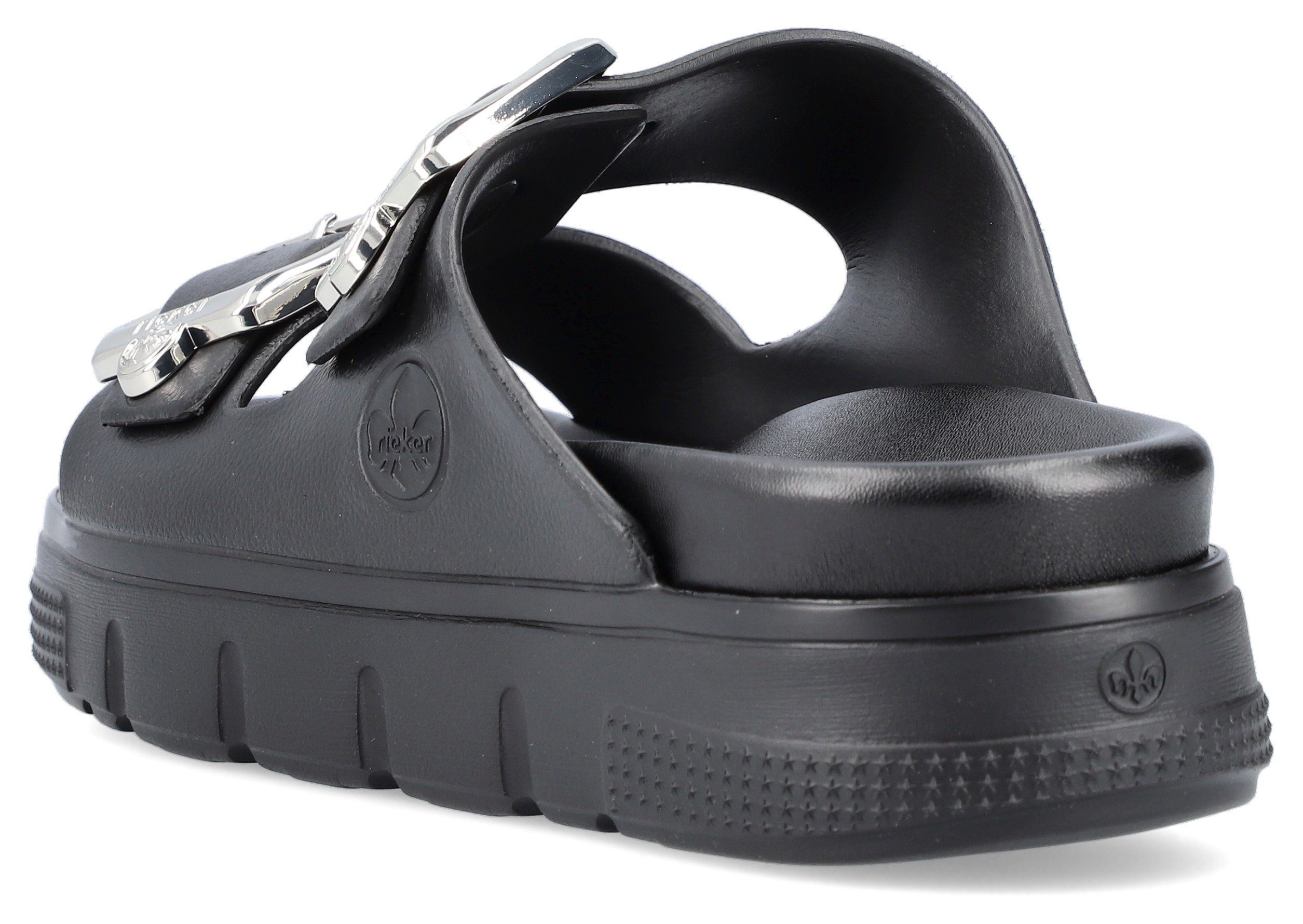 Rieker Slippers , plateau, zomerschoen, slippers in breedte g (=wijd)