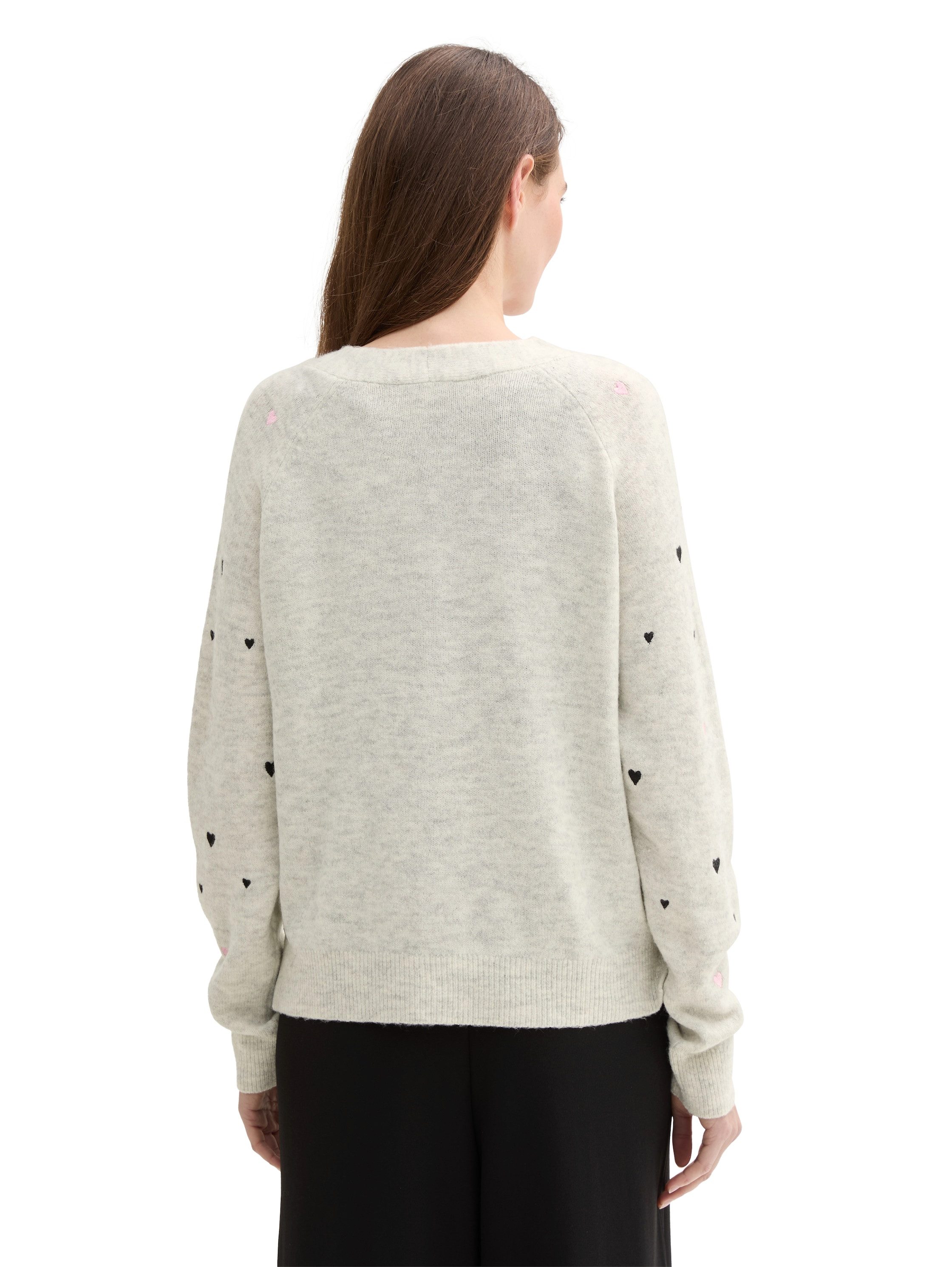 Tom Tailor Denim Vest met knoopsluiting en hartprints