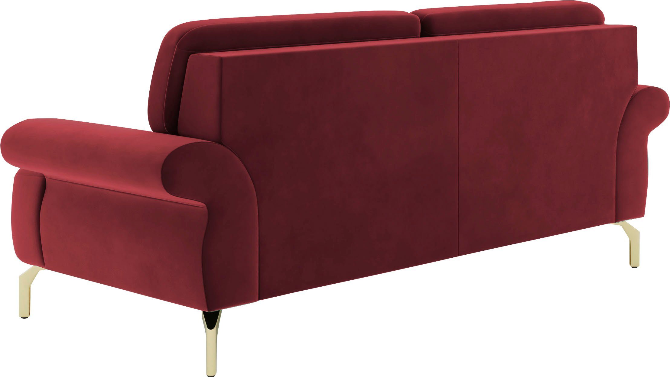 sit&more 2,5-zitsbank Orient 1 incl. 2 sierkussens met strassteentjes, goudkleurige metalen poten