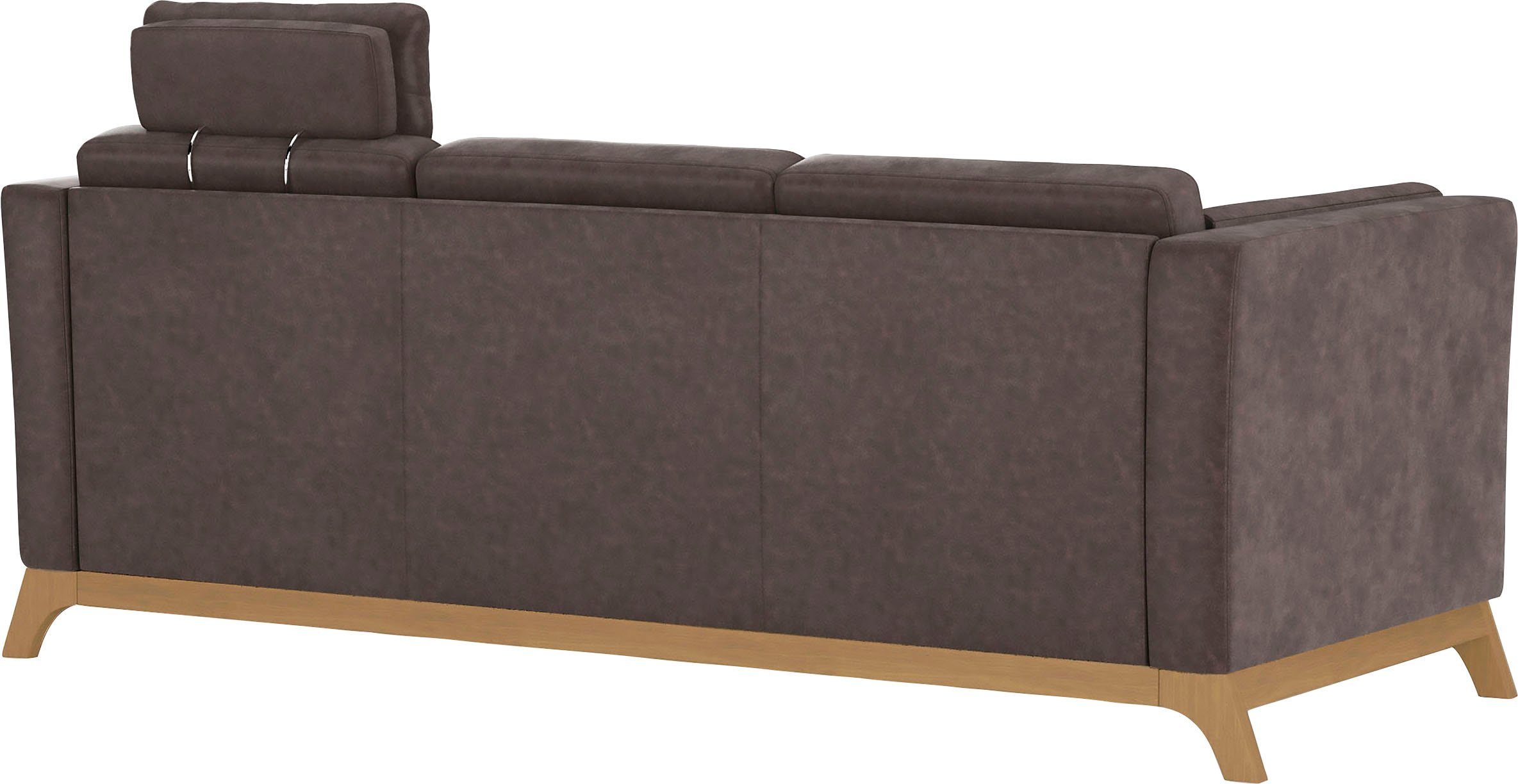 Home affaire 3-zitsbank Viva met houten frame van eikenhout
