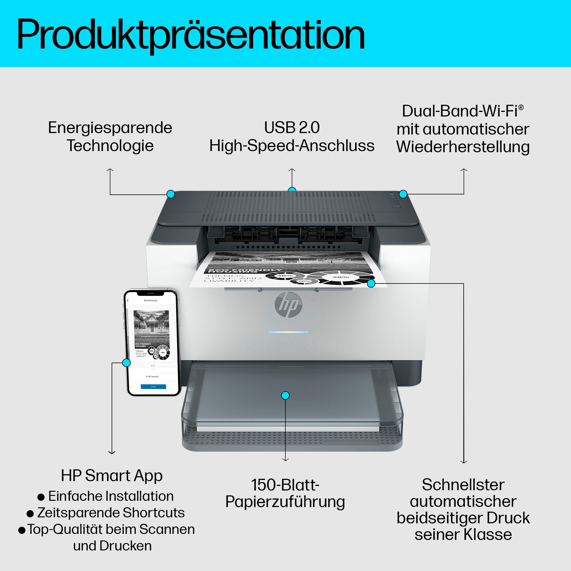 HP Laserprinter LaserJet M209dw
