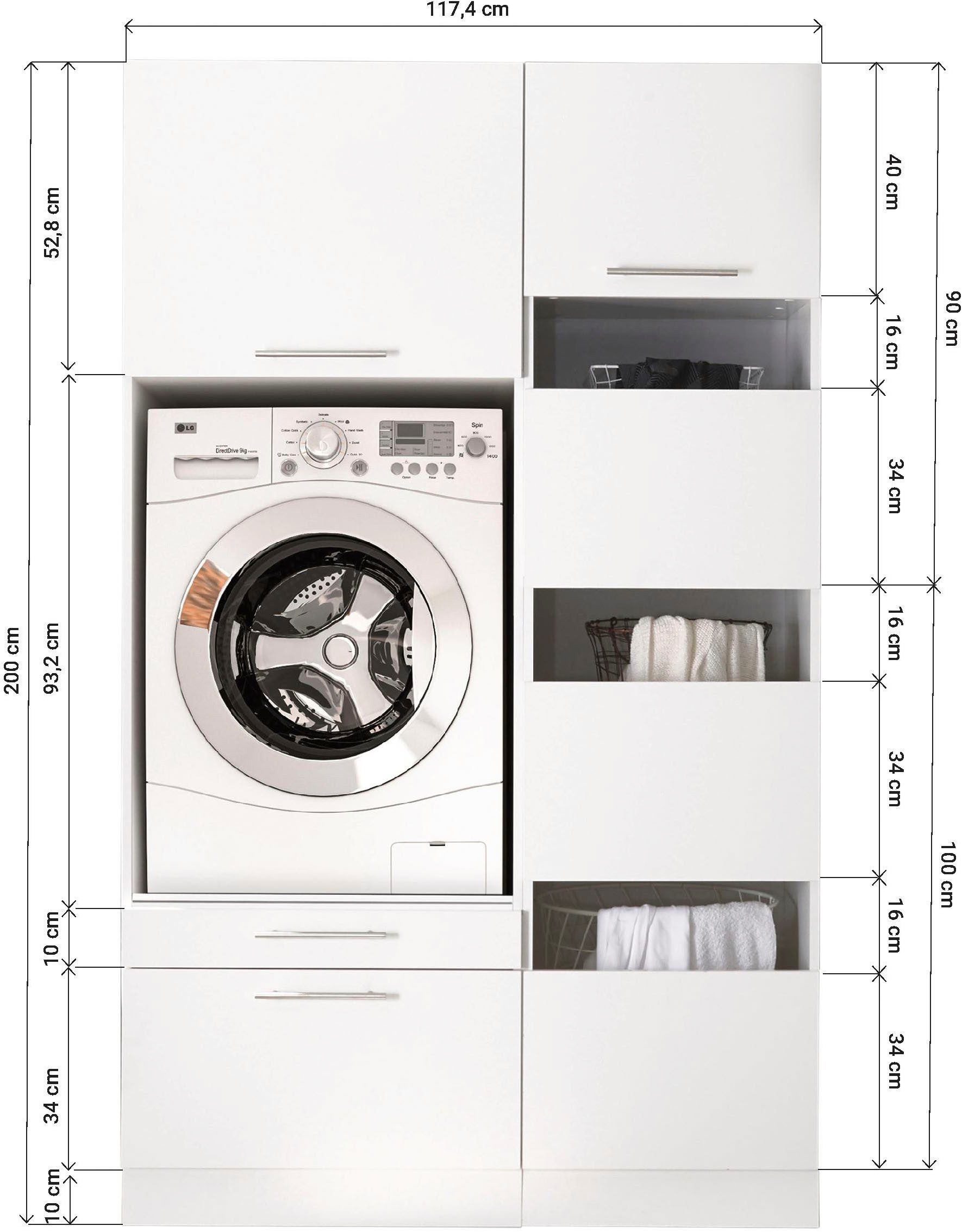 RESPEKTA Multifunctionele kastenset Clara-Set 8 (2 stuks)