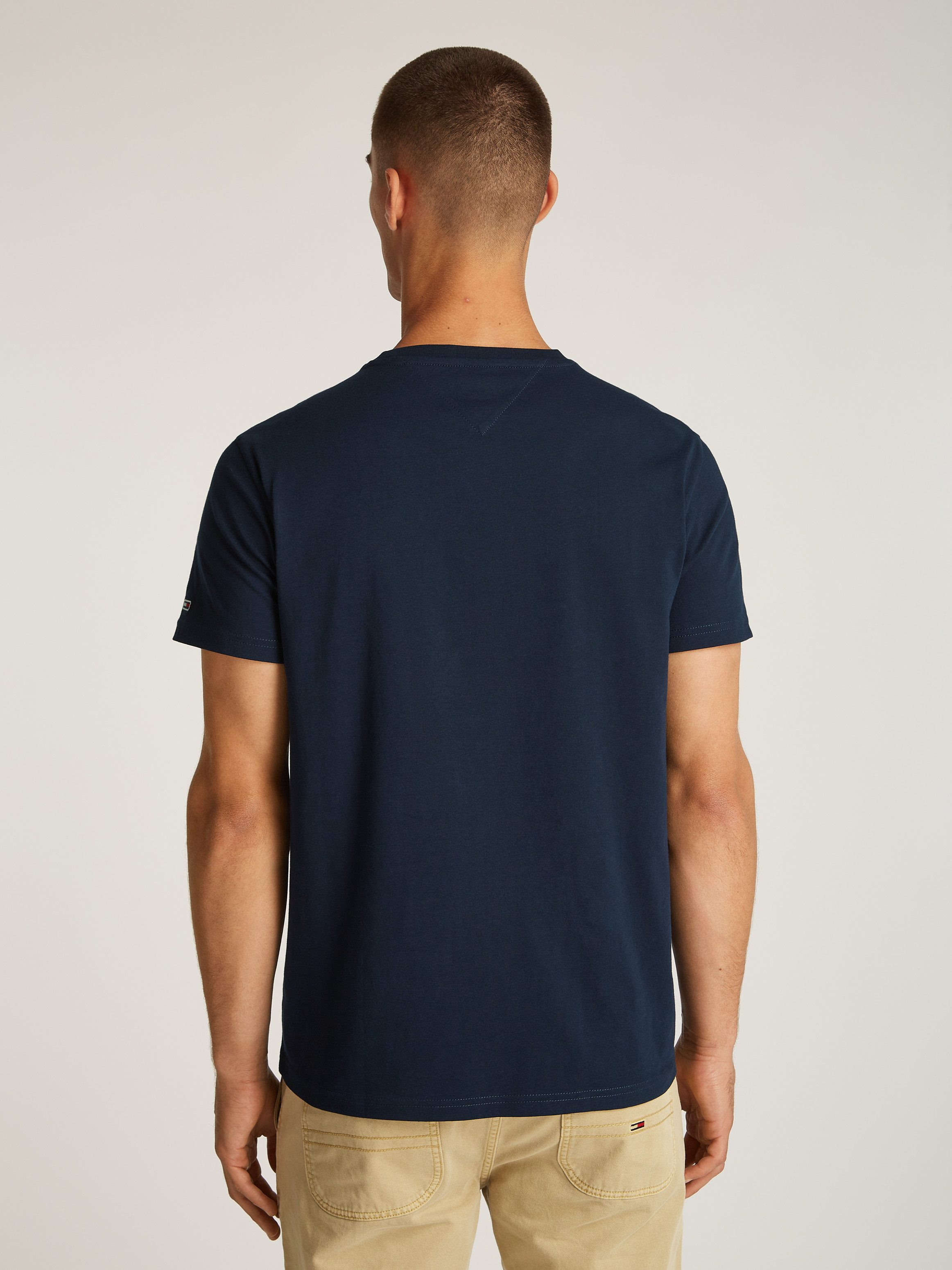 Tommy Jeans Plus Shirt met ronde hals TJM SLIM ENTRY GRAPHIC TEE EXT in grote maten, met logo-borduursel op de mouw