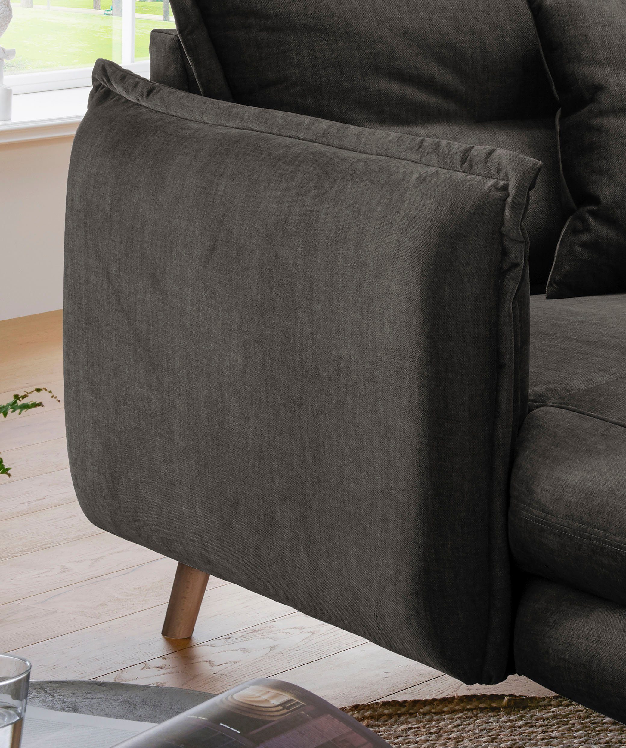 INOSIGN Loveseat LAZIO moderne fauteuil met een comfortabele bekleding, 2 stuks decoratieve sierkussens