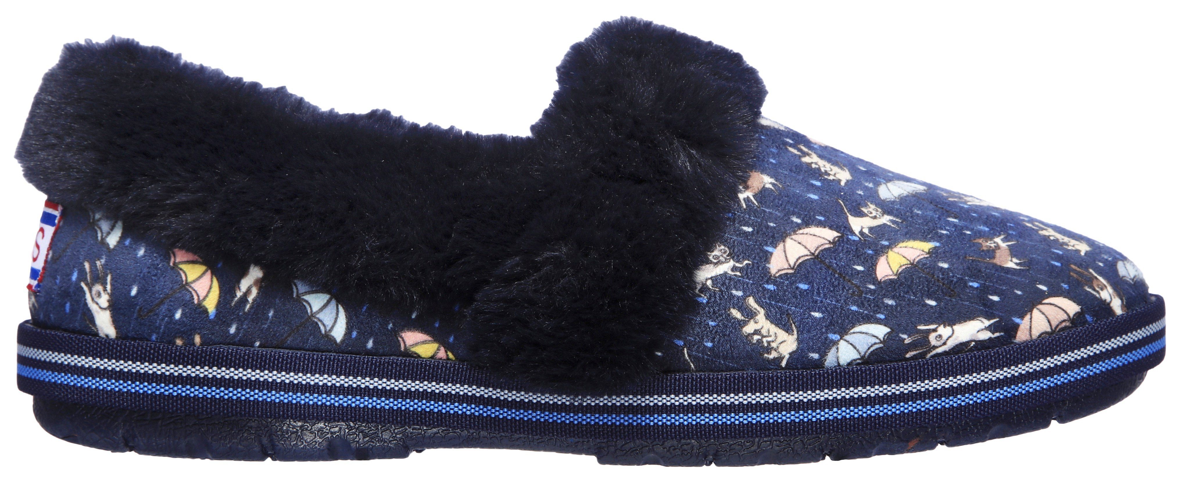 Skechers Pantoffels TOO COZY MOVIE NIGHT Huisschoen met grappige honden- en kattenprint