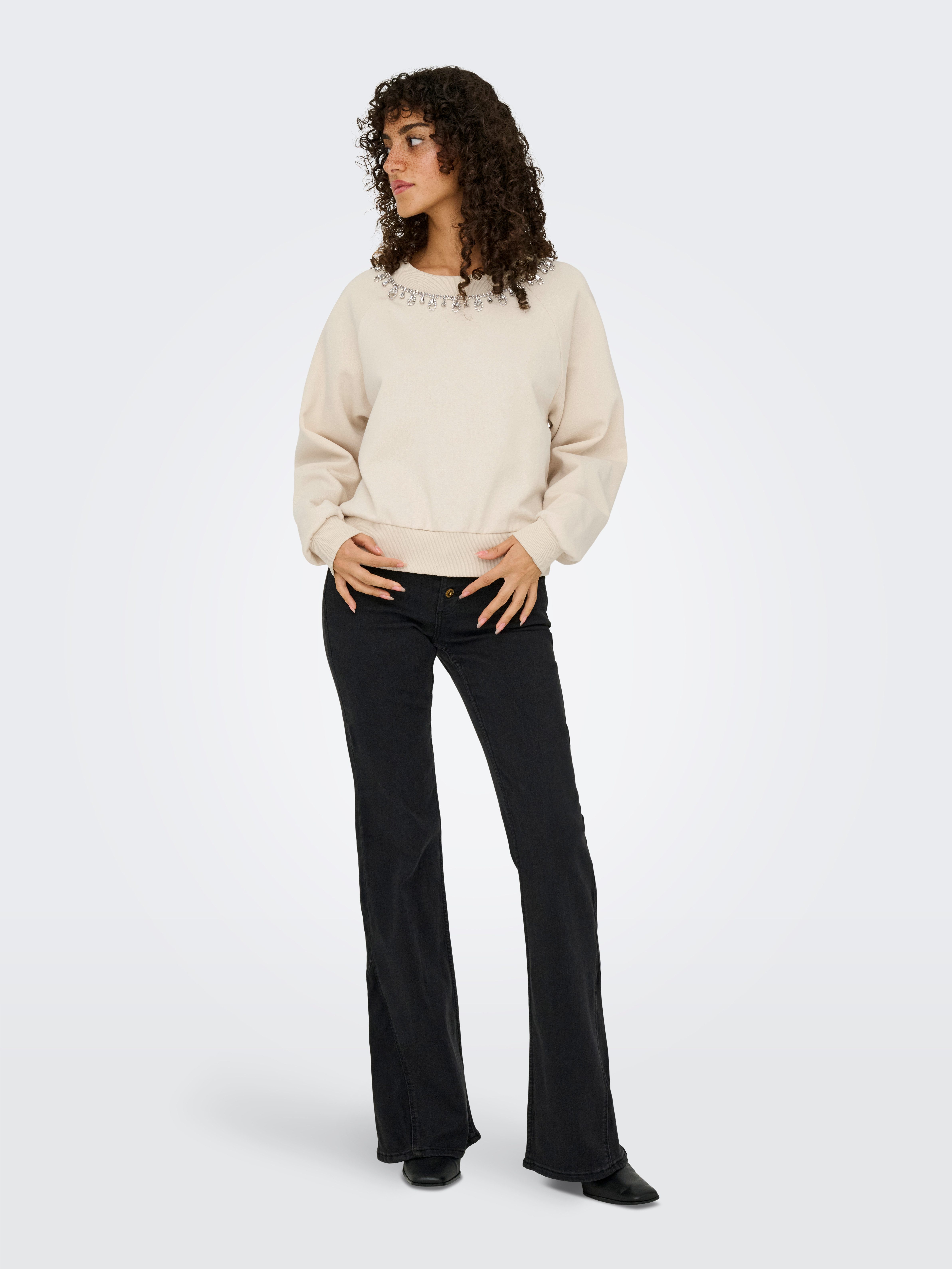 Only Sweatshirt ONLJETT L/S O-NECK EMB. BOX SWT