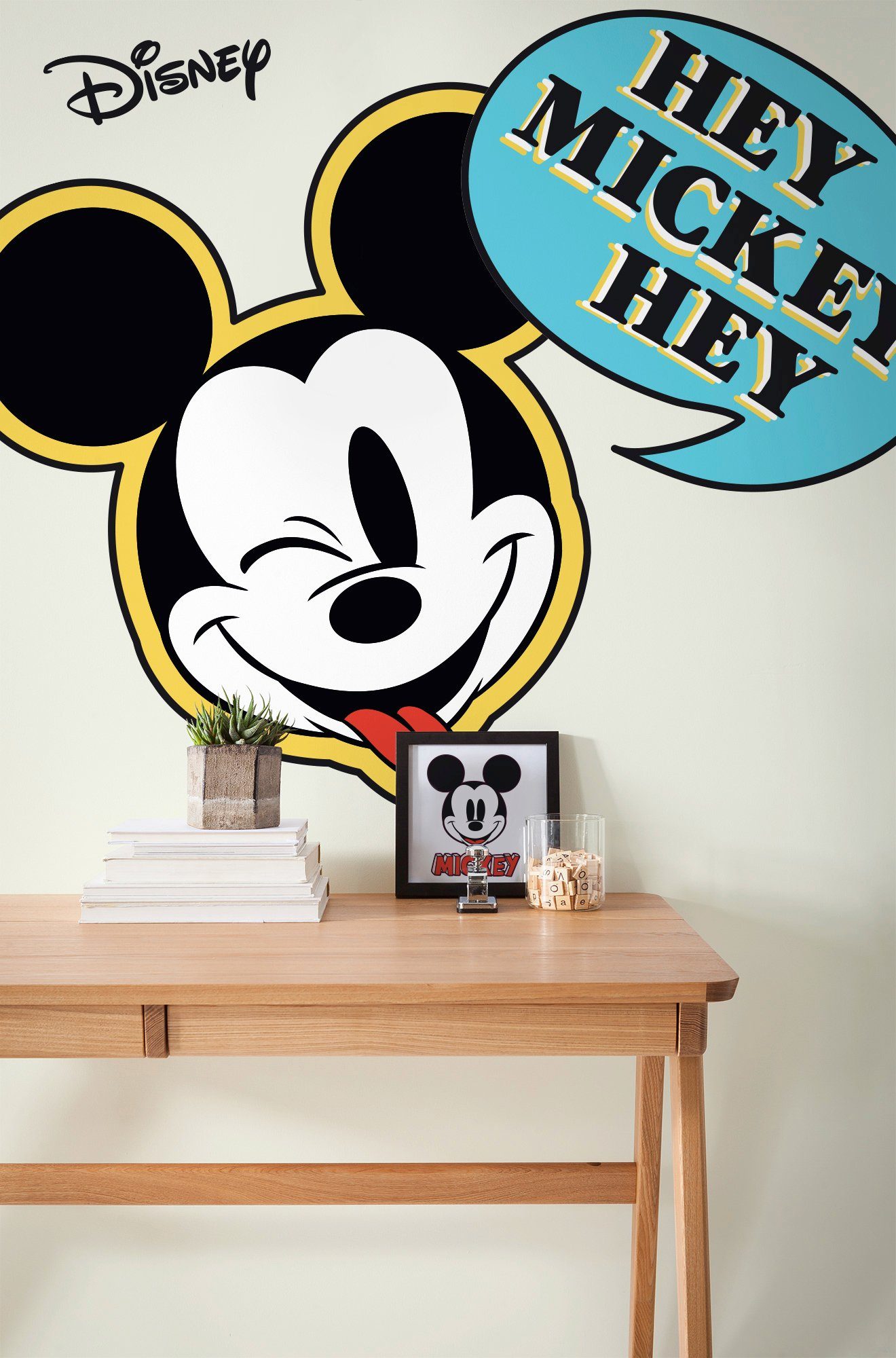 Komar Vliesbehang Zelfklevend vlies - Mickey Hey XXL - Afmeting 127 x 200 cm (1 stuk)
