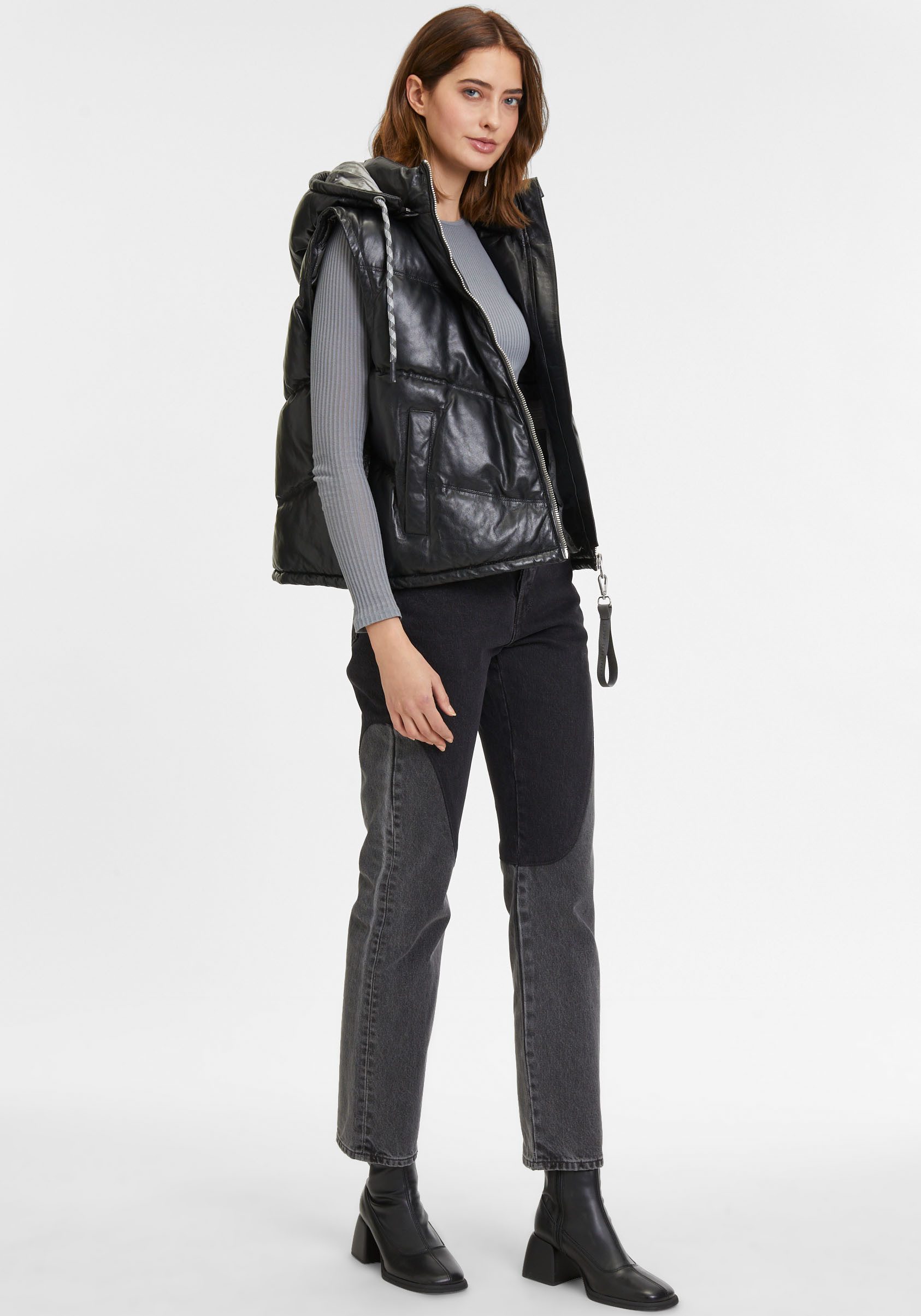 Gipsy Leren gilet GWNammi OS