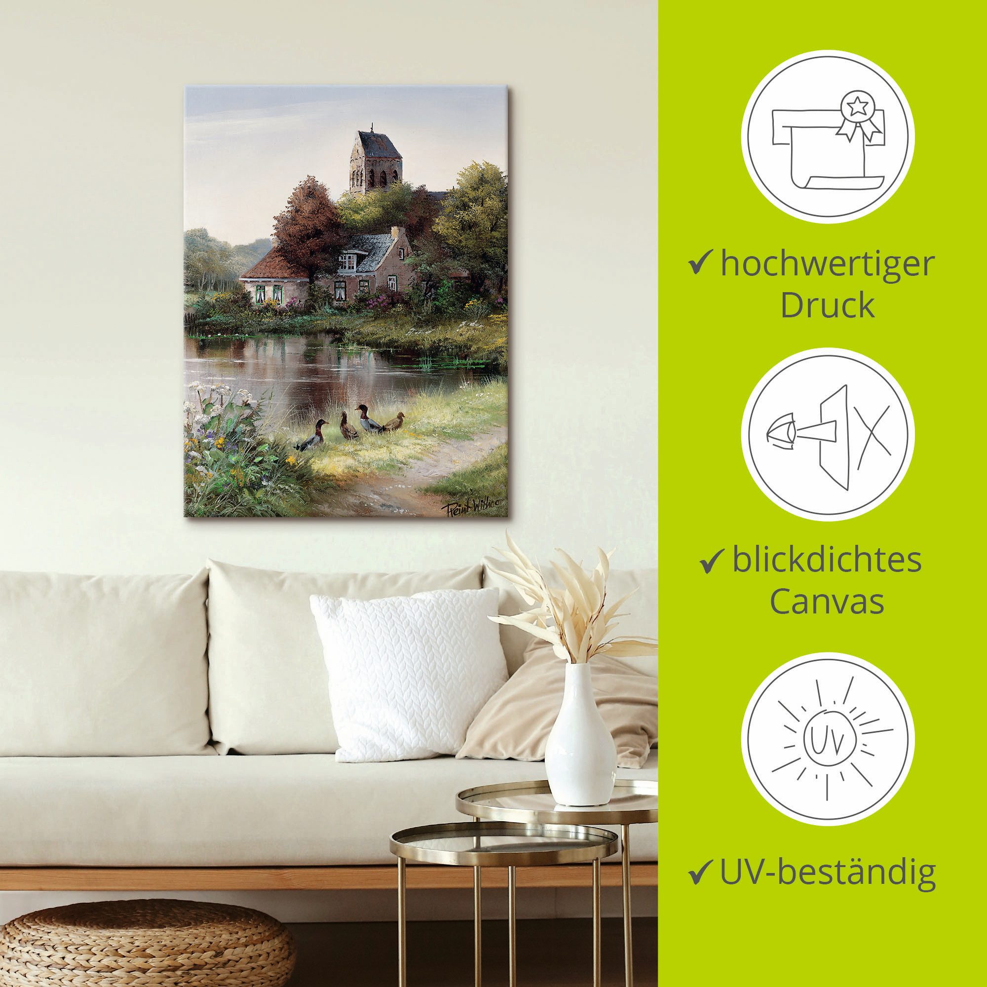 Artland Artprint Mooie dag als artprint op linnen, poster in verschillende formaten maten