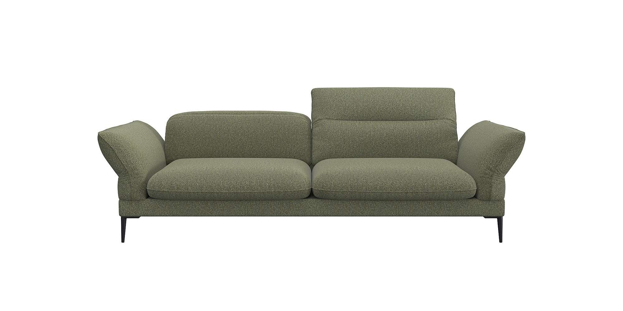 FLEXLUX 3-zitsbank Salino, functie-sofa, relaxsofa Bank met arm- en hoofdeinde verstellingen, koudschuim & staalgolven