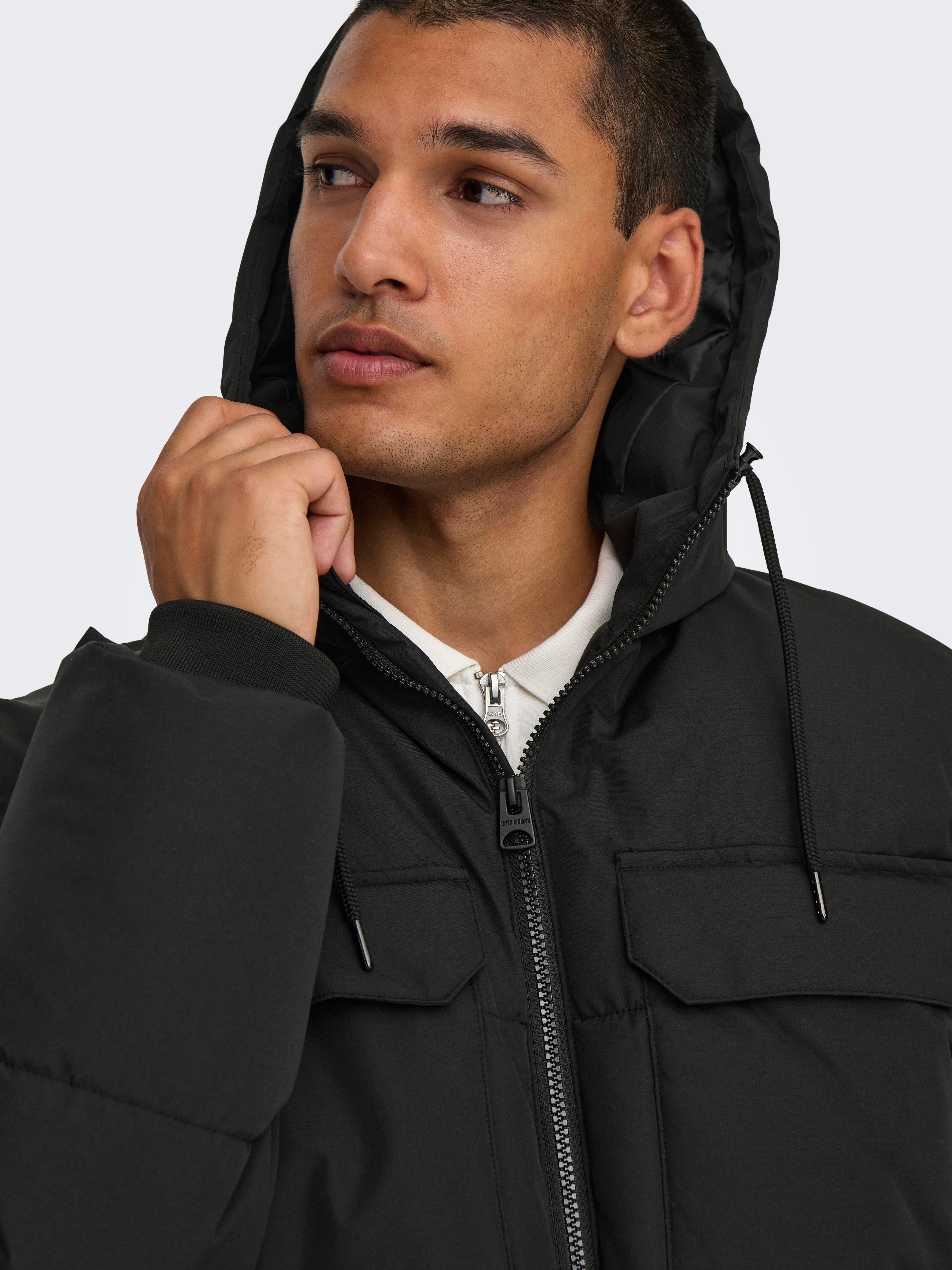 ONLY & SONS Gewatteerde jas ONSELIJAH PCKT. HOOD JACKET OTW NOOS