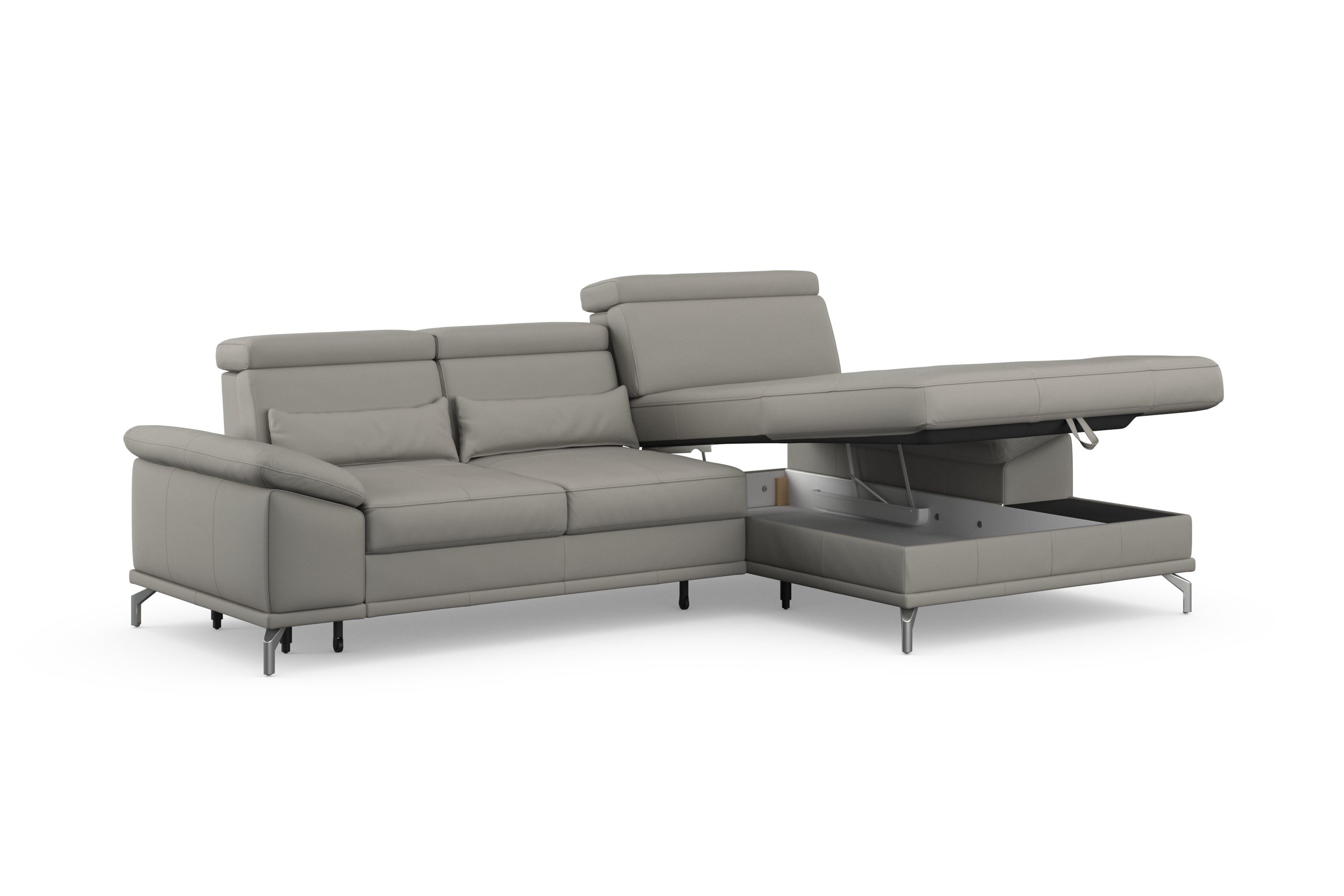 sit&more Hoekbank Cabrio L-vorm, met zitdiepteverstelling, arm- en hoofdsteunverstelling