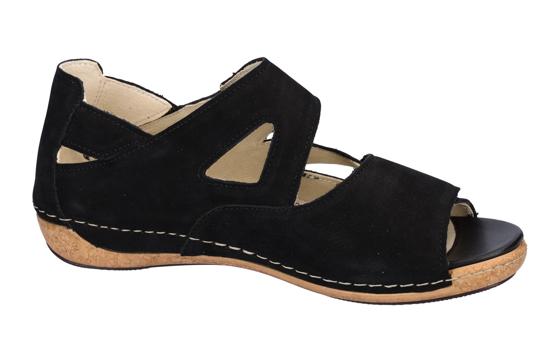 Waldläufer Sandalen HELIETT , wedge-sandaal, zomerschoen, comfort-schoen, klittenbandsluitingen, h-breedte