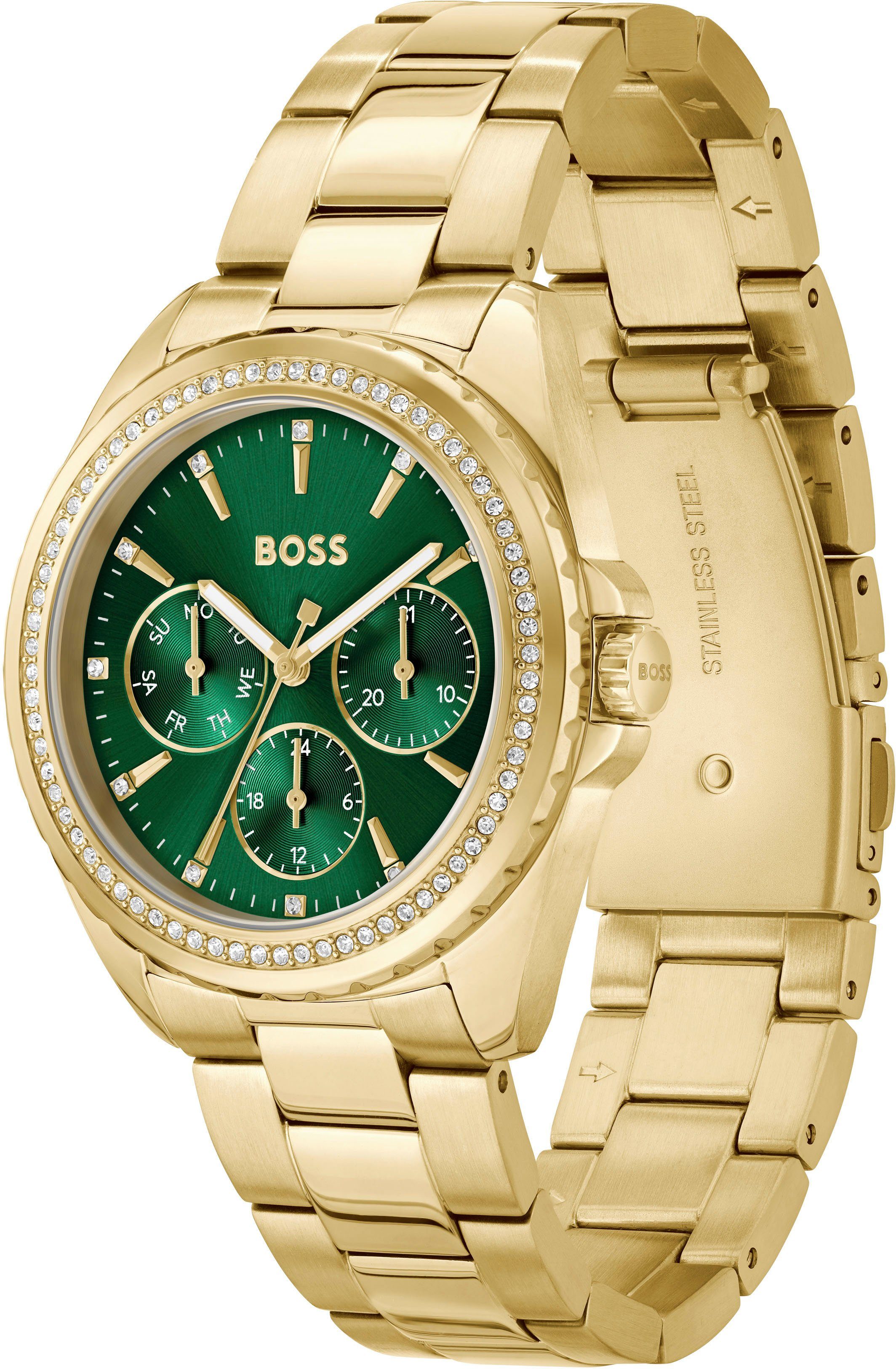 Boss Multifunctioneel horloge ATEA Quartz horloge, dameshorloge, armbandhorloge, glaskristallen, datum