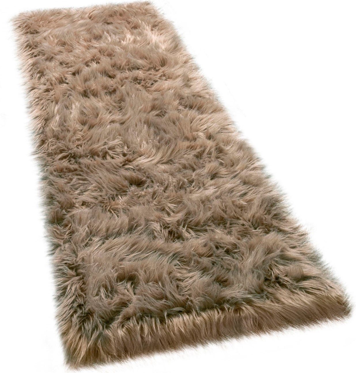 Paco Home Hoogpolige loper Playa 960 Loper, imitatiebont, flokati-look, heerlijk zacht, unikleuren