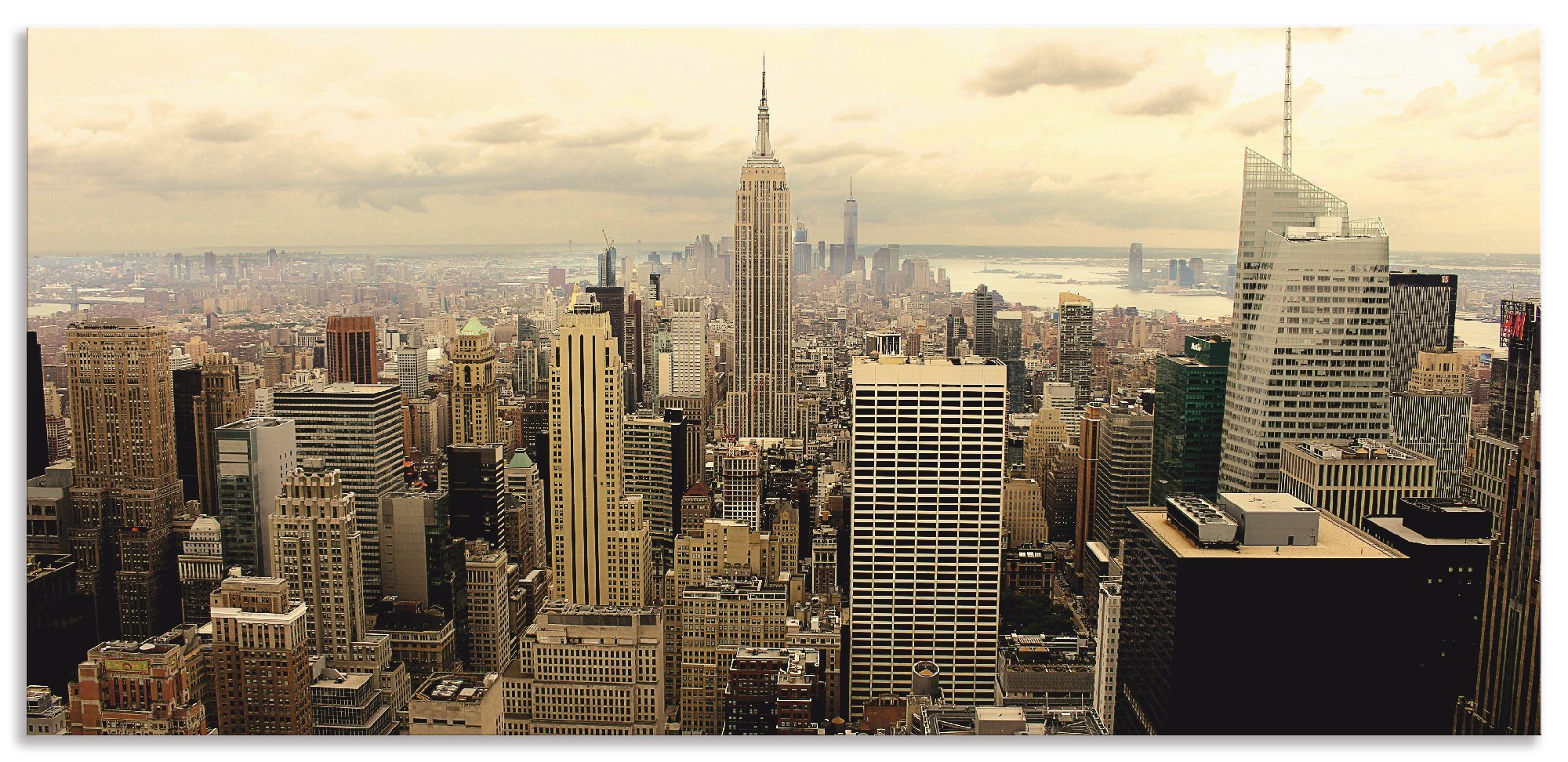 Artland Keukenwand Skyline Manhattan - New York zelfklevend in vele maten - spatscherm keuken achter kookplaat en spoelbak als wandbescherming tegen vet, water en vuil - achterwand