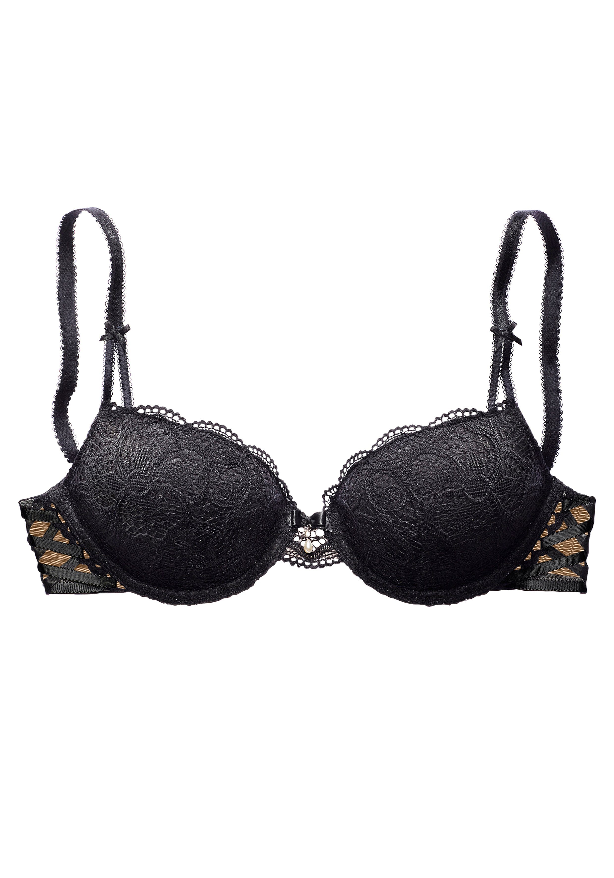 Lascana Push-up-bh Nikoletta met opwindende bandjes aan de zijkanten, sexy lingerie, sexy ondergoed