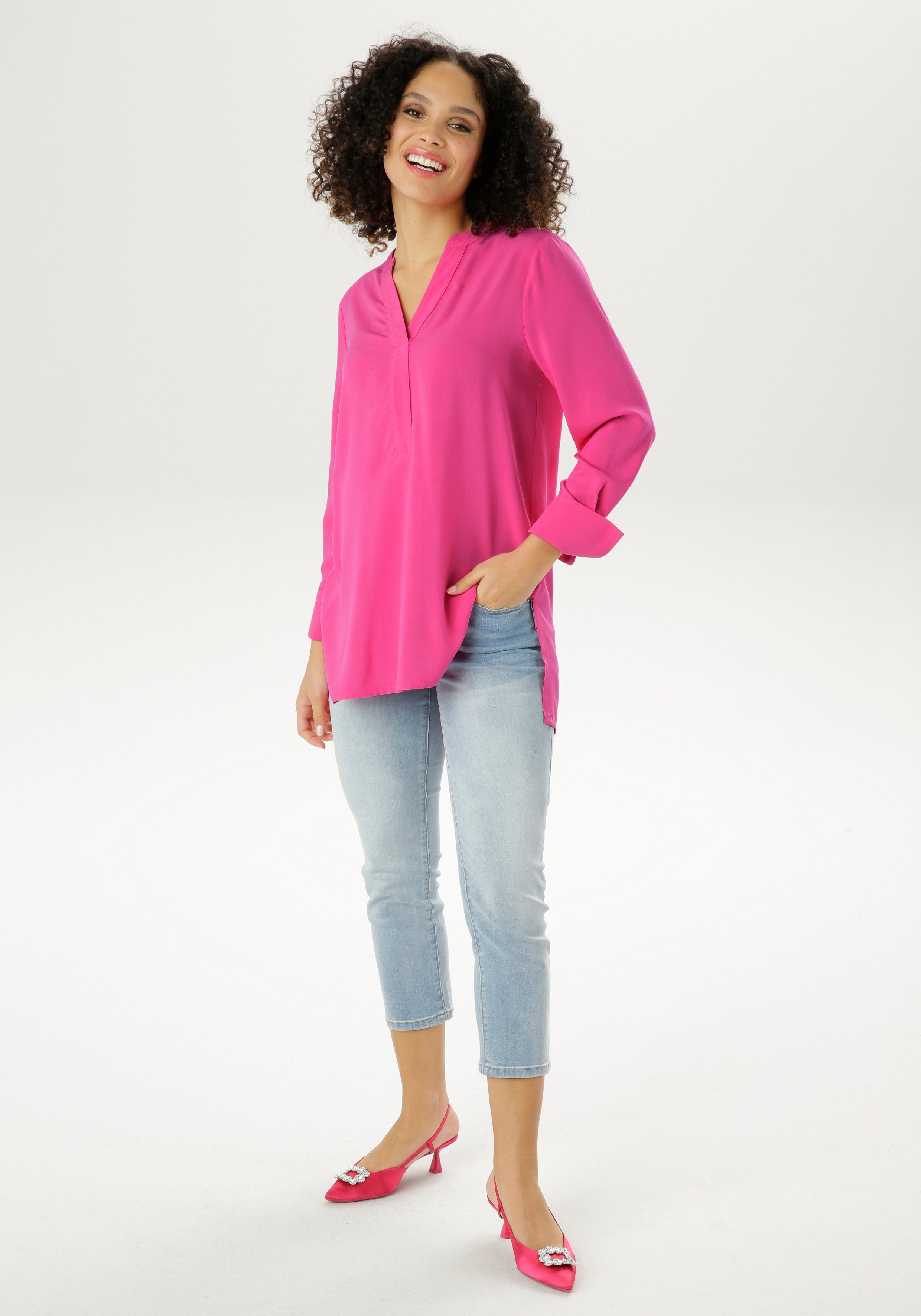 Aniston SELECTED Lange blouse met extra-lange manchetten