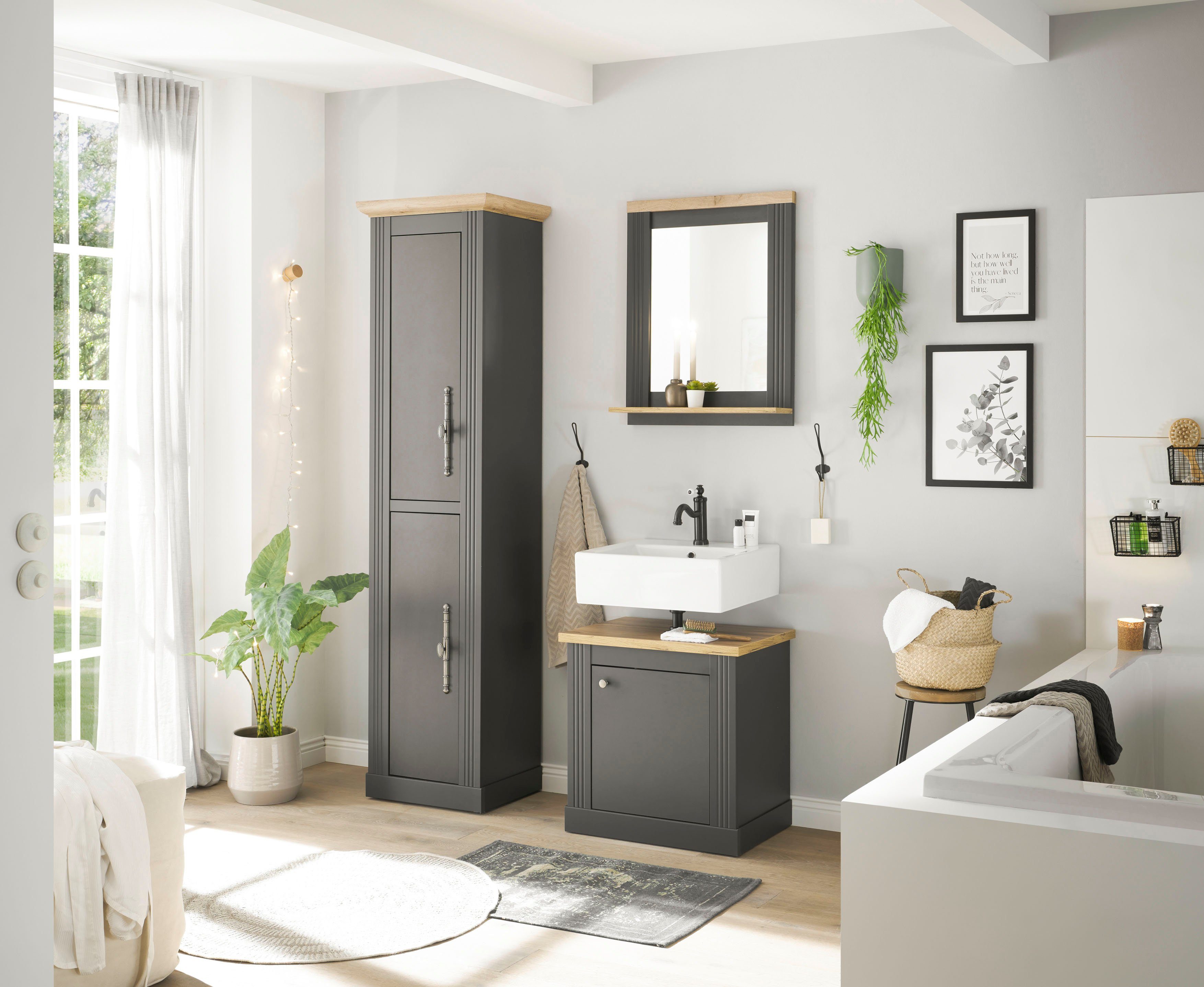 Home affaire Badkamerserie WESTMINSTER, badkamer in landhuisstijl, 3-delig badkamer (3-delig)