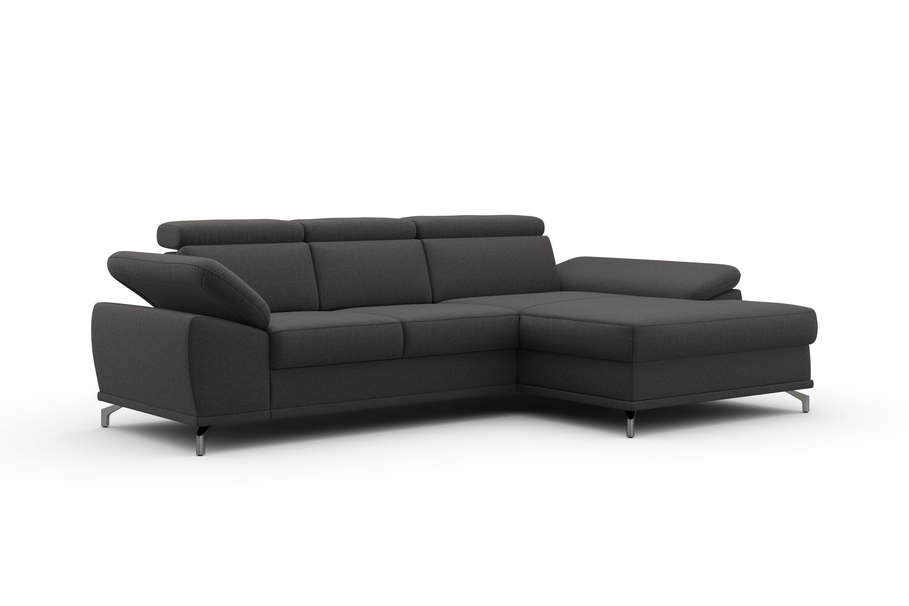 sit&more Hoekbank Cabrio L-vorm, met zitdiepteverstelling, arm- en hoofdsteunverstelling