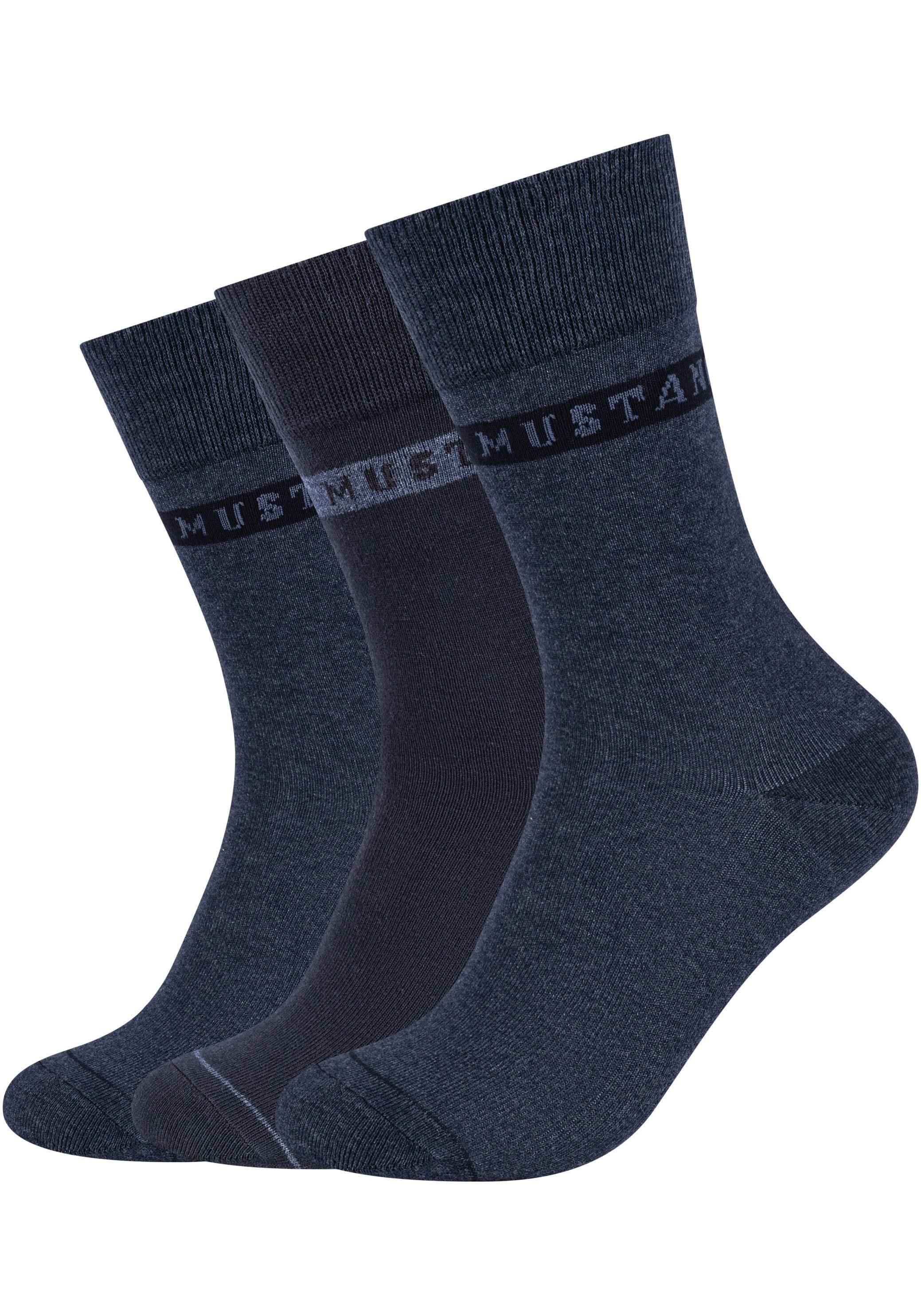 MUSTANG Sokken Casual met zachte en elastische comfortband (Set van 6)