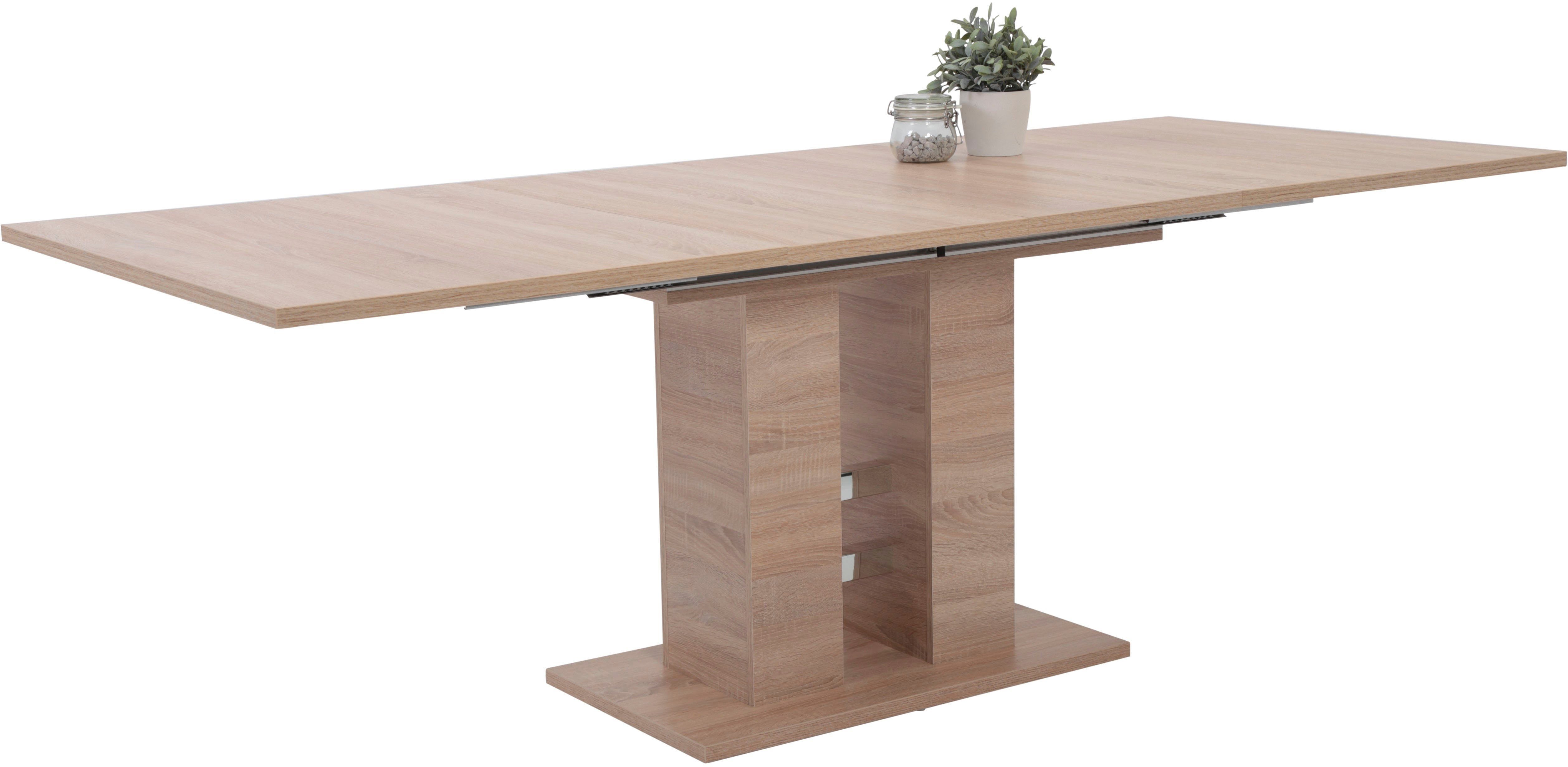 HELA Eethoek Ulla uittrekbaar 140 - 220 cm, edelstaal, 140 kg belastbaar (set, 5-delig)
