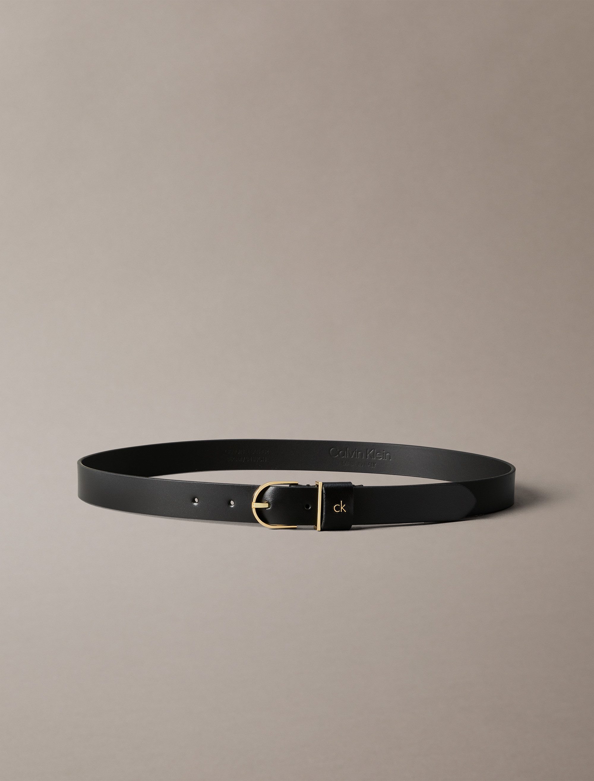 Calvin Klein Leren riem CK METAL LOOP ROUND BUCKLE 25MM