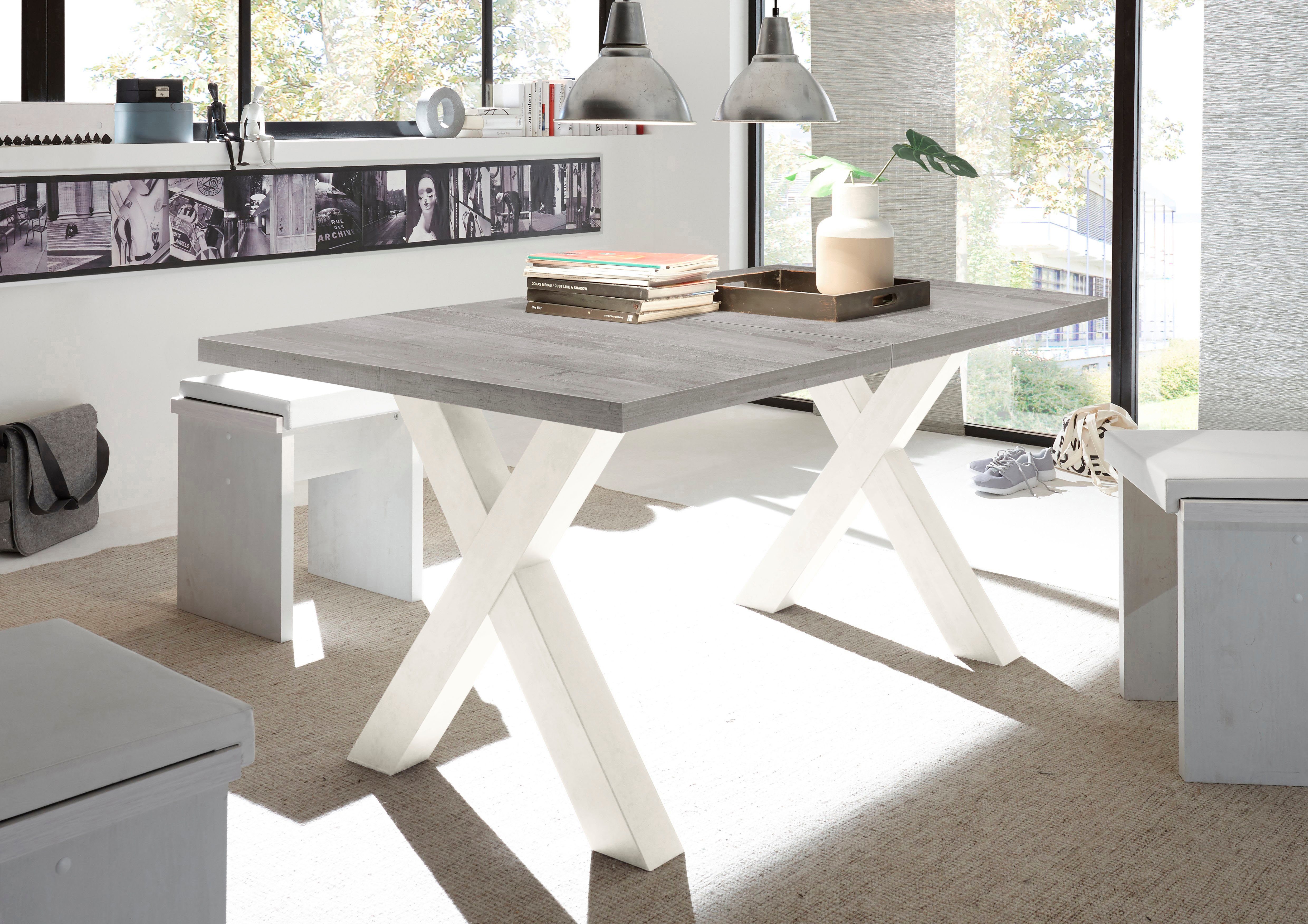 Mäusbacher Eettafel Mister TOPSELLER! met lade (160-210 cm), frame in x-model