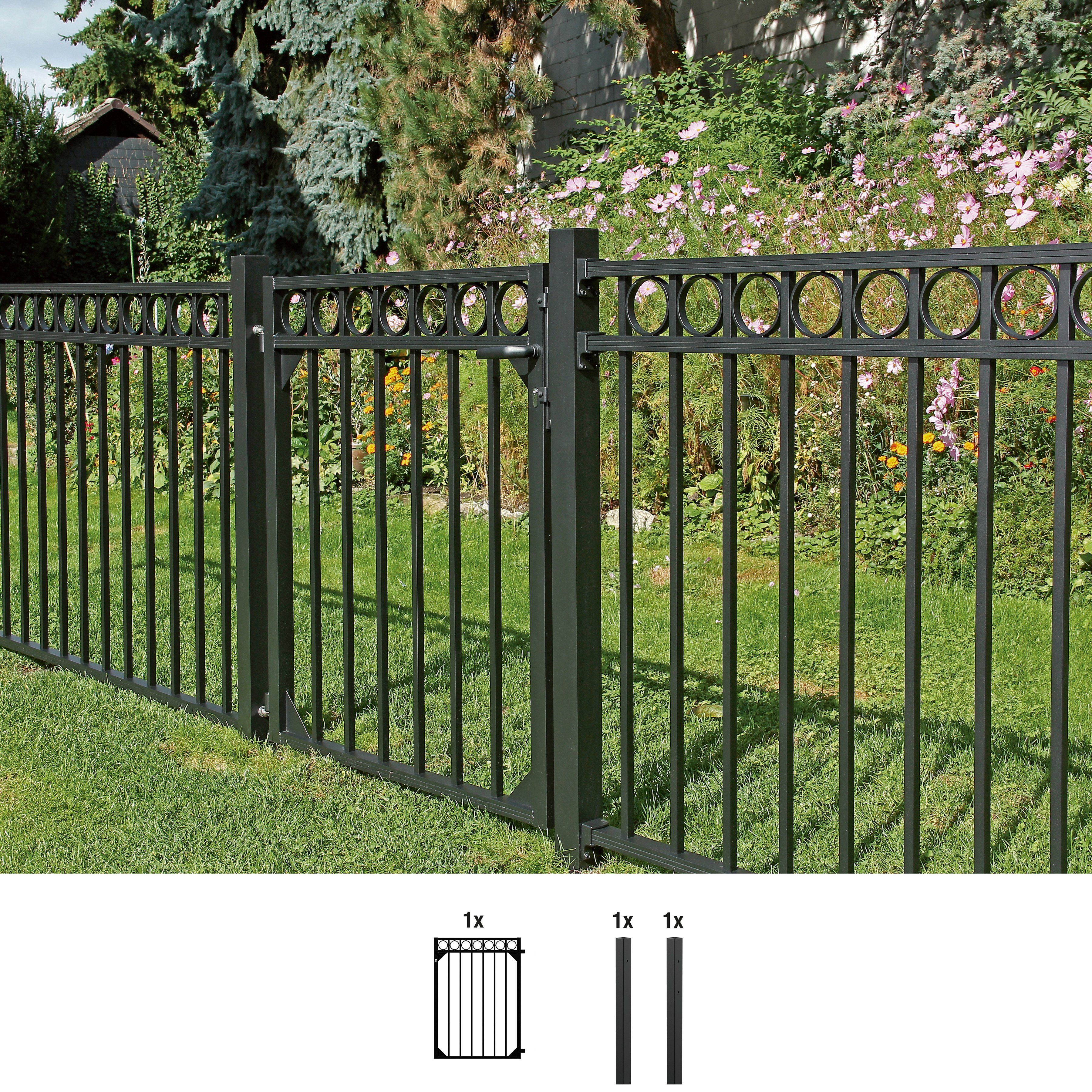 GAH Alberts Deur met enkel hek Circle Breedte: 96,5 cm, hoogte: 100 en 120 cm, verschillende kleuren