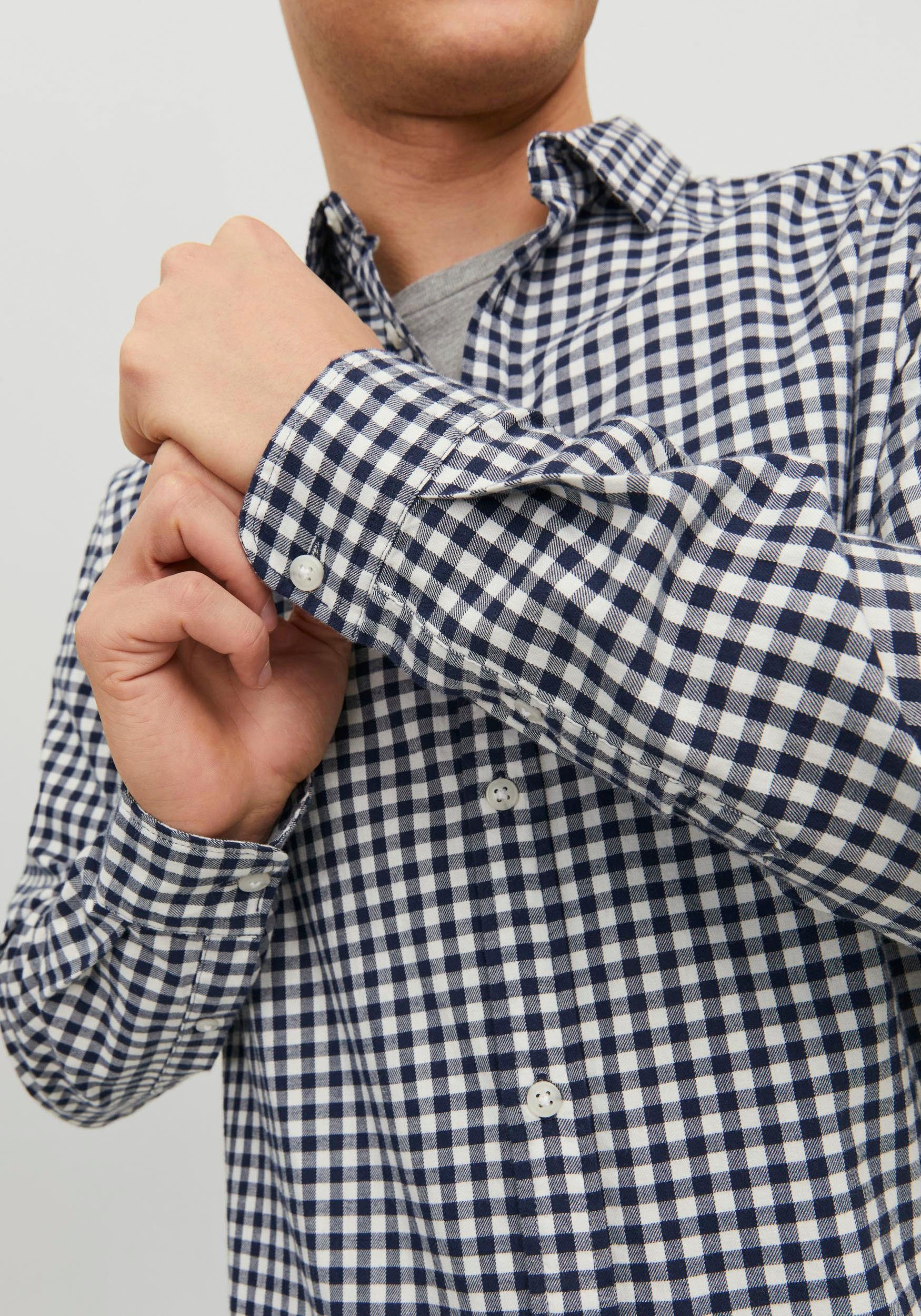 Jack & Jones Overhemd met lange mouwen JJEGINGHAM TWILL SHIRT L/S NOOS