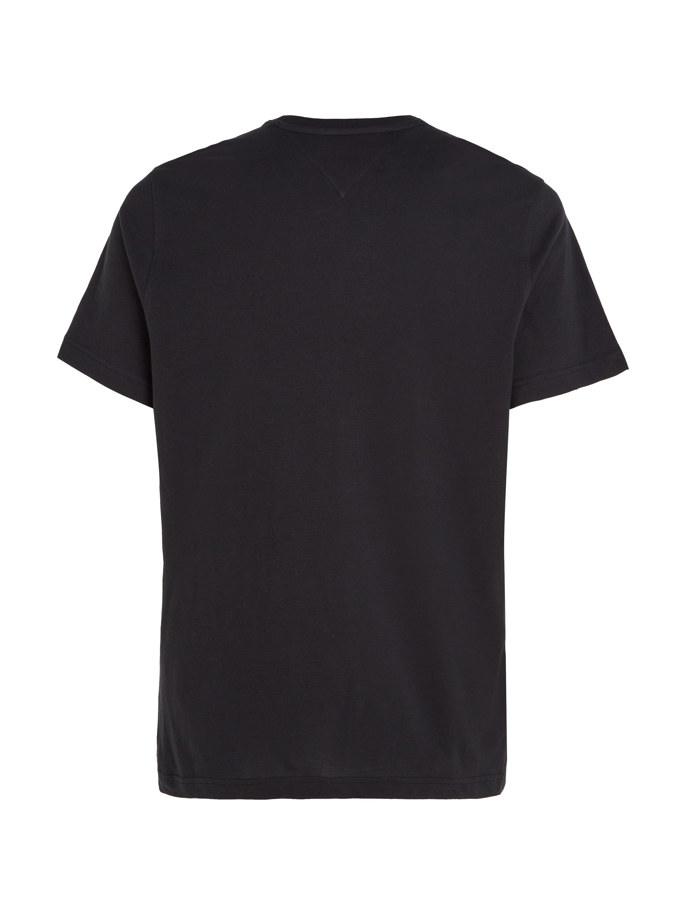 TOMMY JEANS T-shirt TJM ESSENTIAL SOLID TEE met ronde hals en subtiele logo-vlag