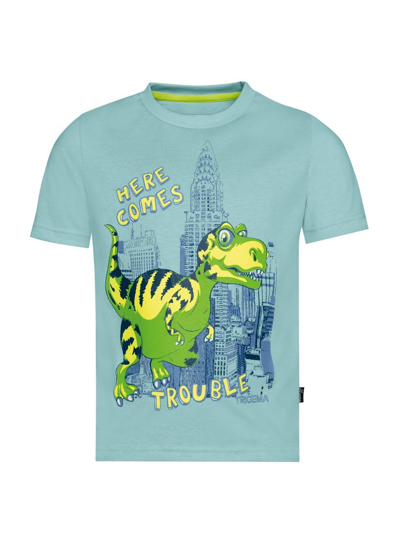 Trigema T-shirt TRIGEMA T-shirt met grote dino-printmotief (1-delig)