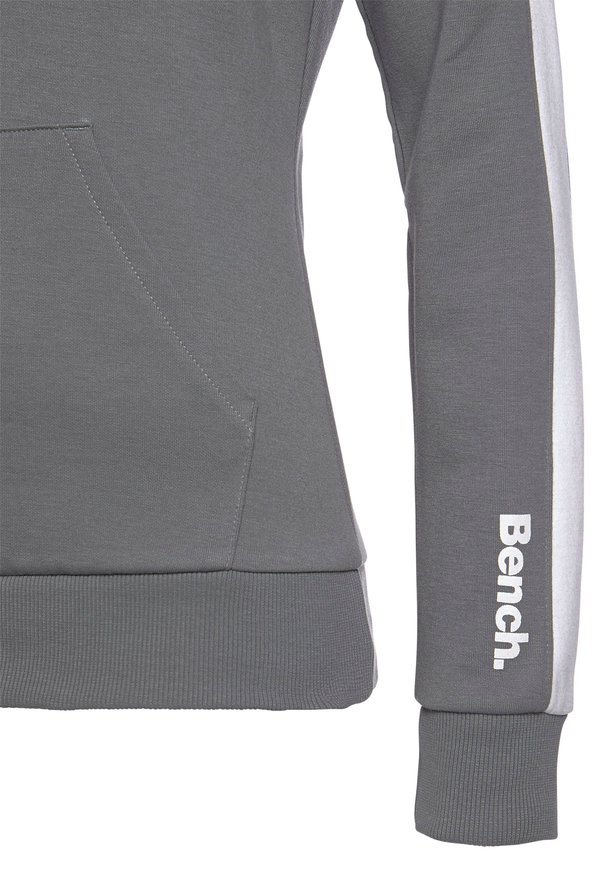 Bench. Loungewear Hoodie met zijstrepen en kangoeroezak, loungepak, hoodie