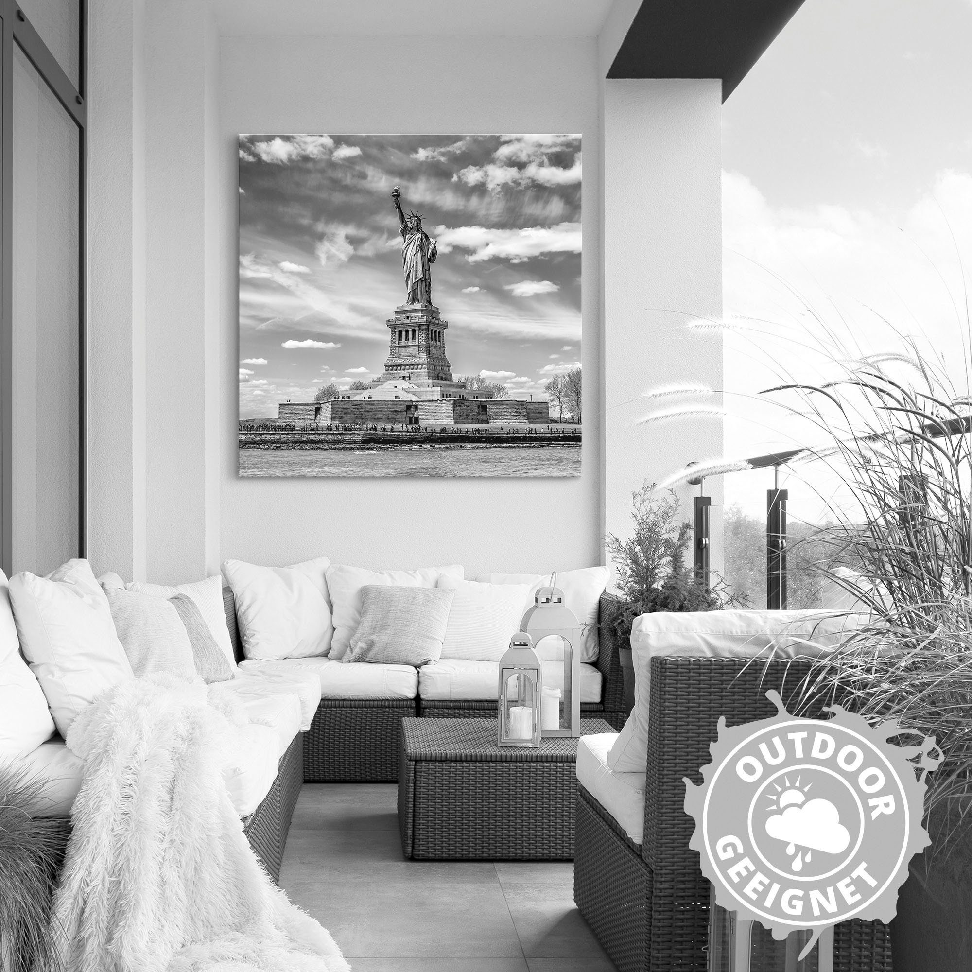 Artland Artprint New York City Vrijheidsbeeld als artprint van aluminium, artprint voor buiten, artprint op linnen, poster in verschillende maten. maten