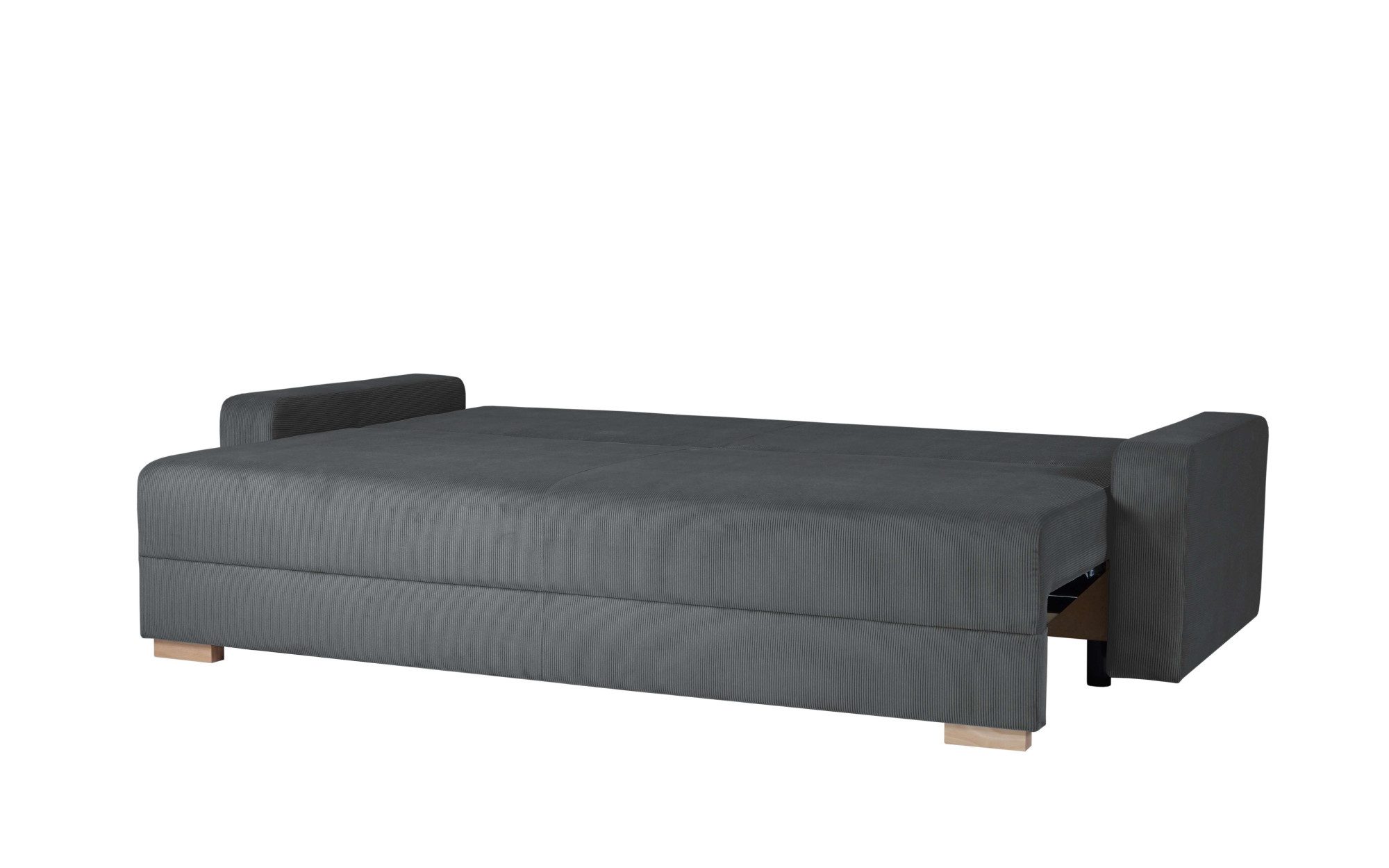 INOSIGN 3-zitsbank SHERIDIAN slaapbank met bedlade, in fijncord en velvet met golvende ondervering, moderne bekleding, b/h/d 225/94/80