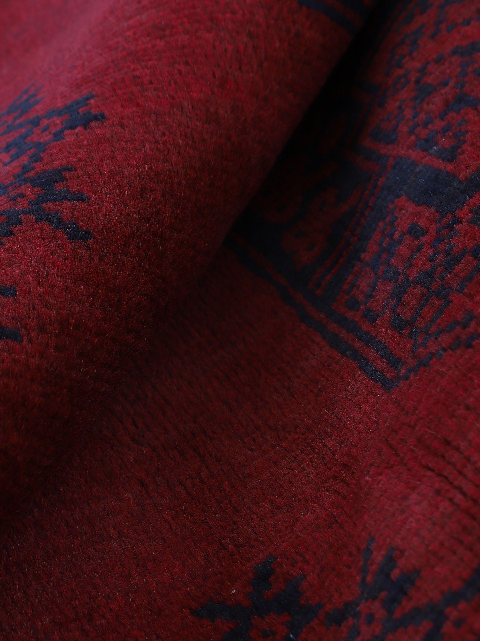 Woven Arts Loper Afghan Akhche met de hand geknoopt, woonkamer, zuivere wol