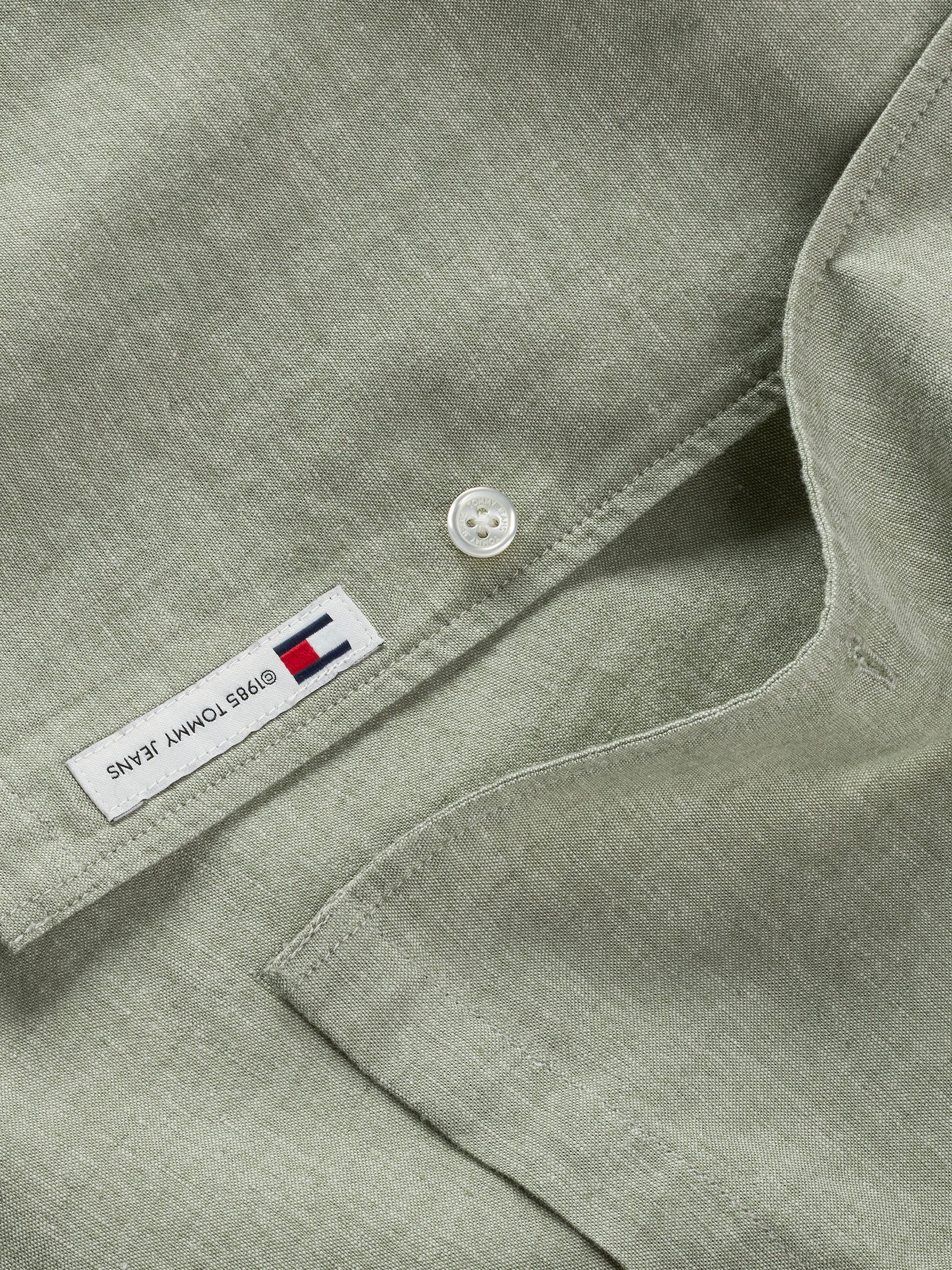 Tommy Jeans Plus Overhemd met korte mouwen TJM LINEN BLEND CAMP SS EXT