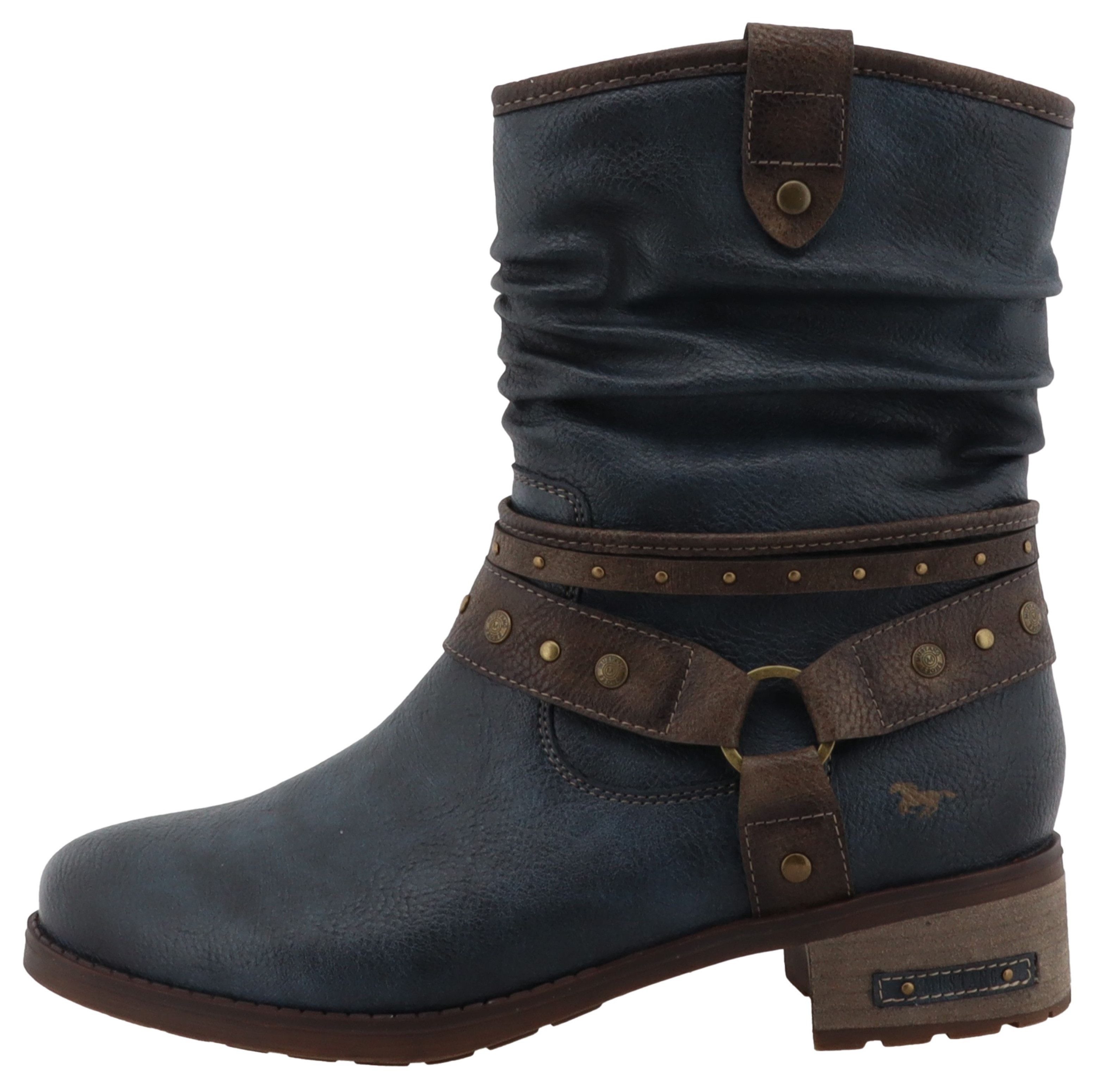 Mustang Shoes Winterlaarzen FABIENNE Enkellaarsje, westernboots met warme voering