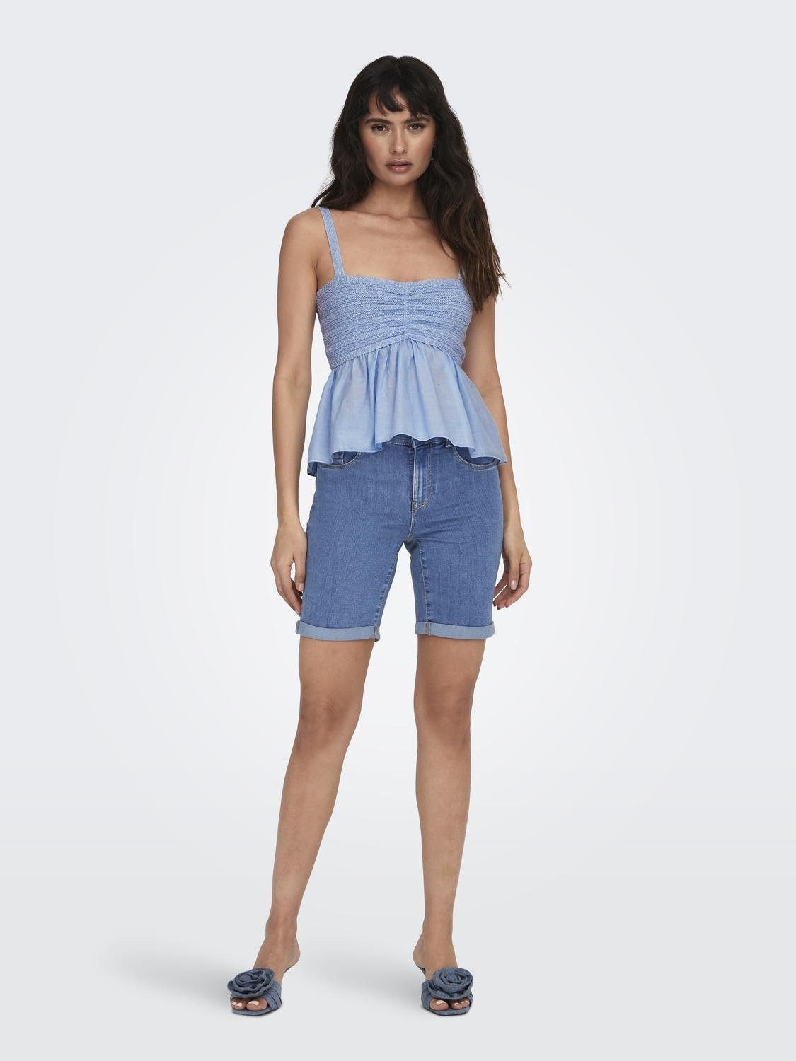 Only Jeansshort ONLRAIN LIFE MID LONG DNM SHORTS NOOS