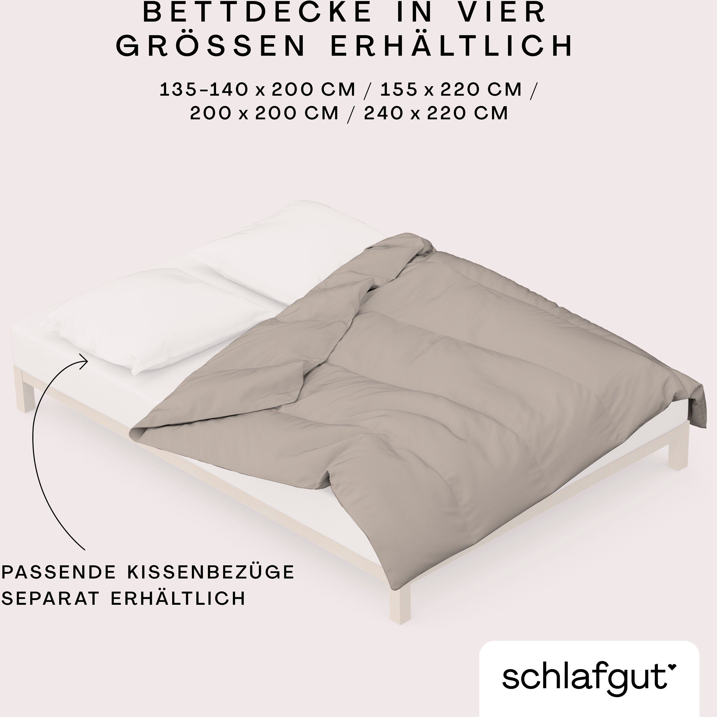 Schlafgut Dekbedovertrek Woven Satin bijzonder dicht geweven, mix & match: bijpassende kussenhoes verkrijgbaar (1 stuk)