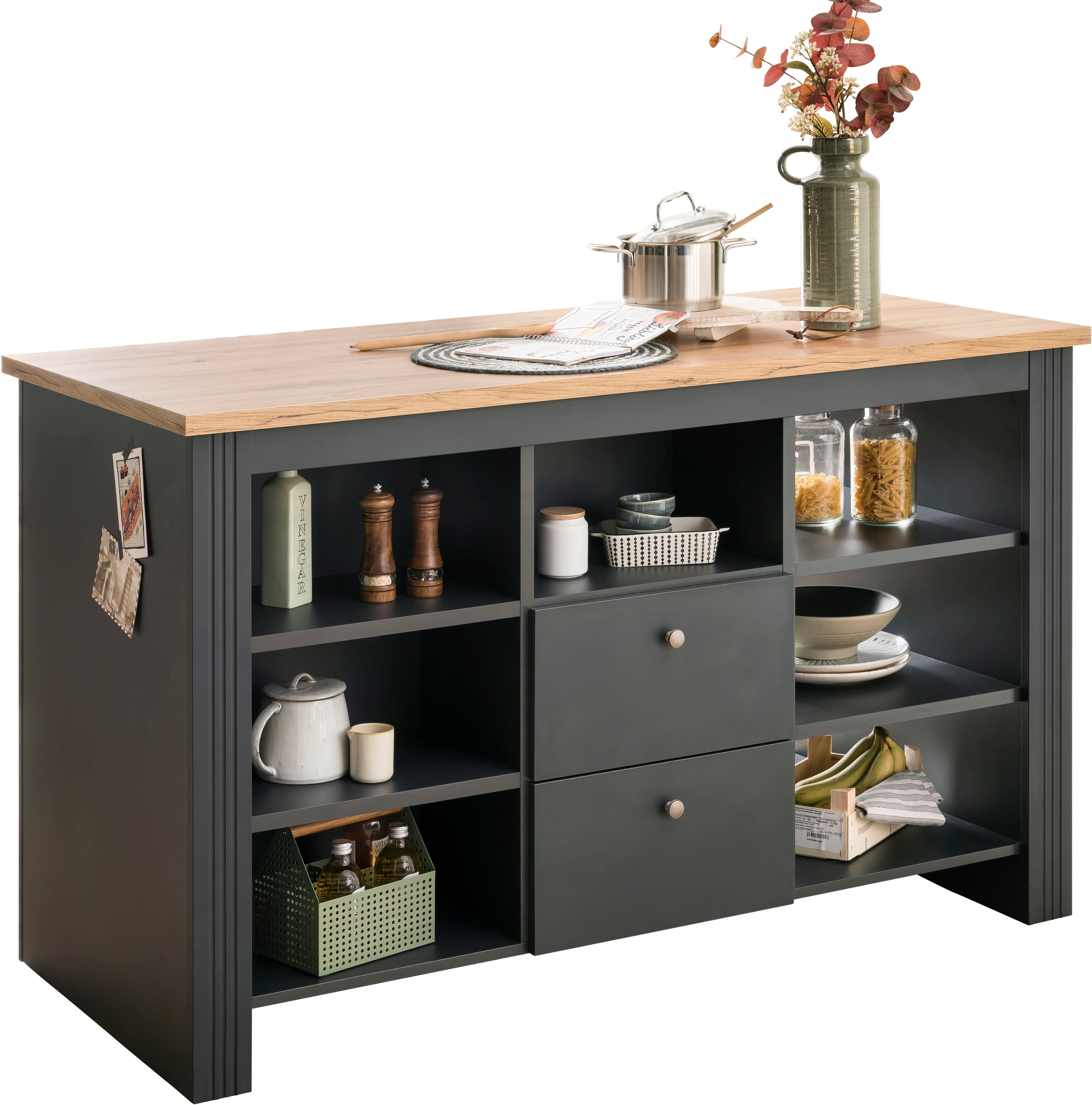 Kochstation Onderkast KS-Westminster Kookeiland vrij plaatsbaar, breedte 150 cm, exclusief by Otto