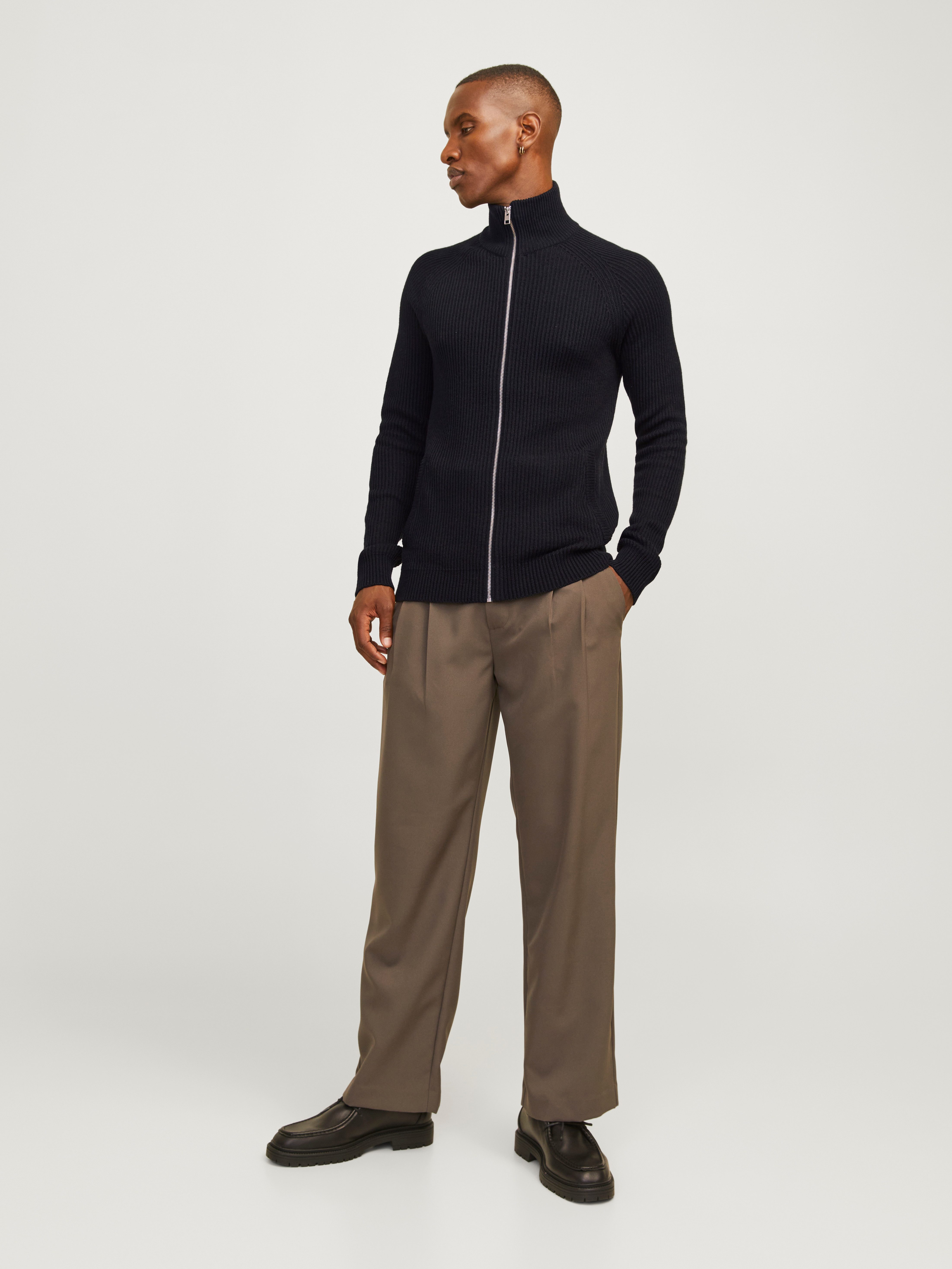 Jack & Jones Vest JJPANNEL KNIT ZIP CARDIGAN AW24