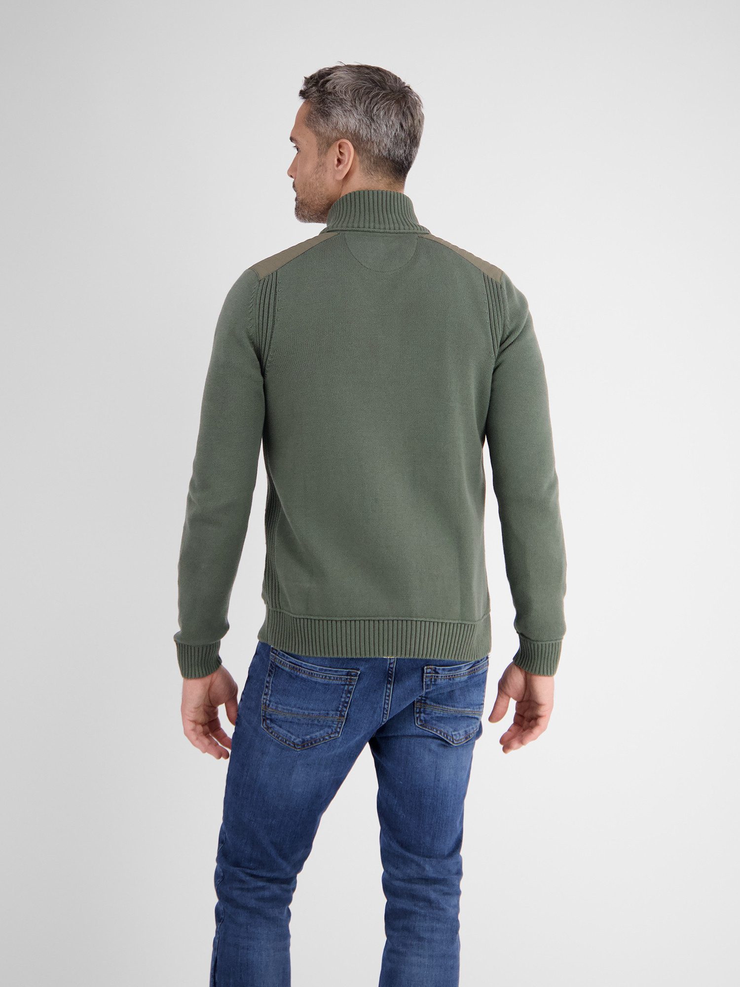 Lerros Vest LERROS brei jack in effen kleur