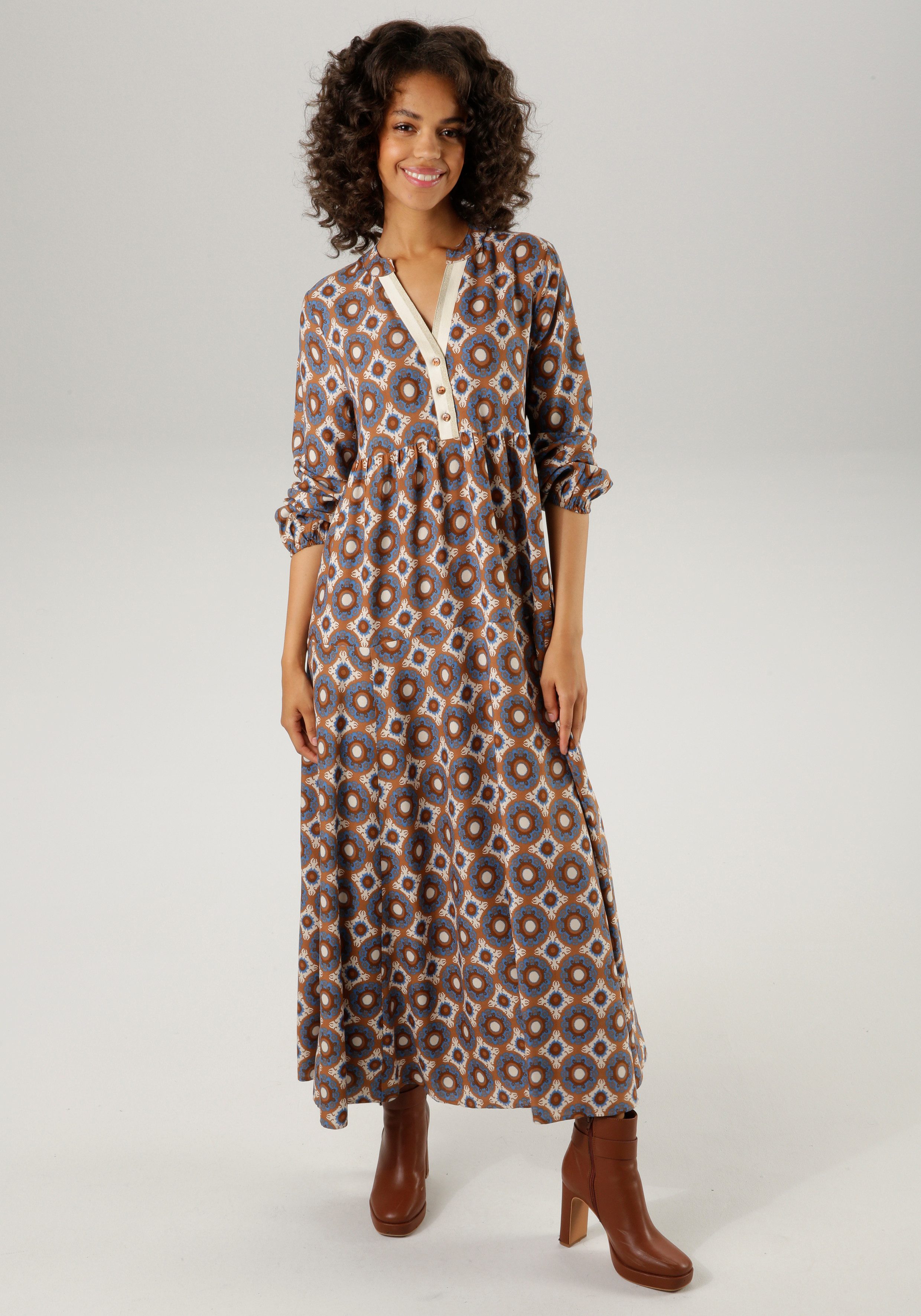 Aniston CASUAL Maxi-jurk met fantasierijke mandala-print