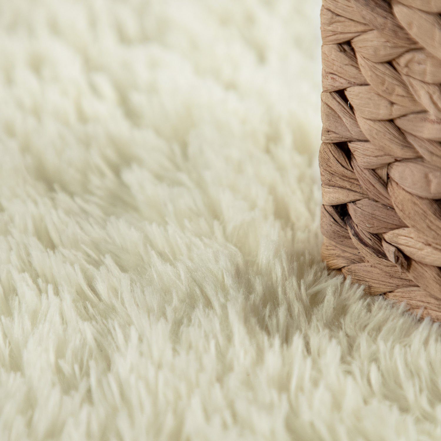 Paco Home Hoogpolig vloerkleed Silky 591 Unikleuren, bijzonder zacht en behaaglijk